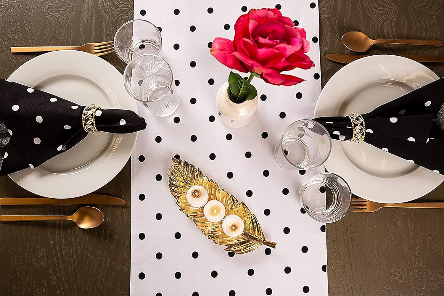 Polka Dot Napkin(Set of 4) Black/White