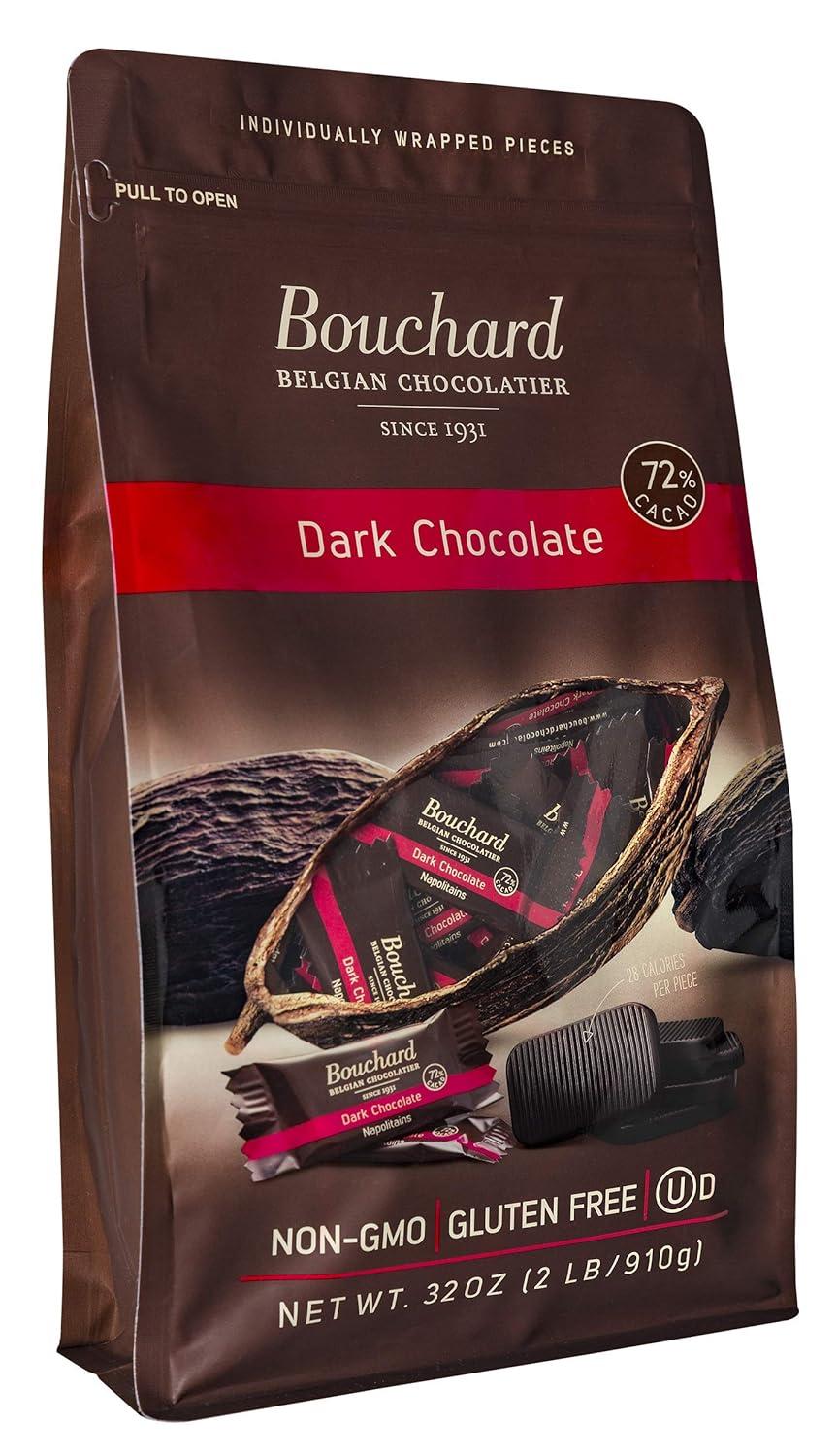 Bouchard Belgian Dark Chocolate 72% Cacao Vegan Gluten-Free 32 oz Bag