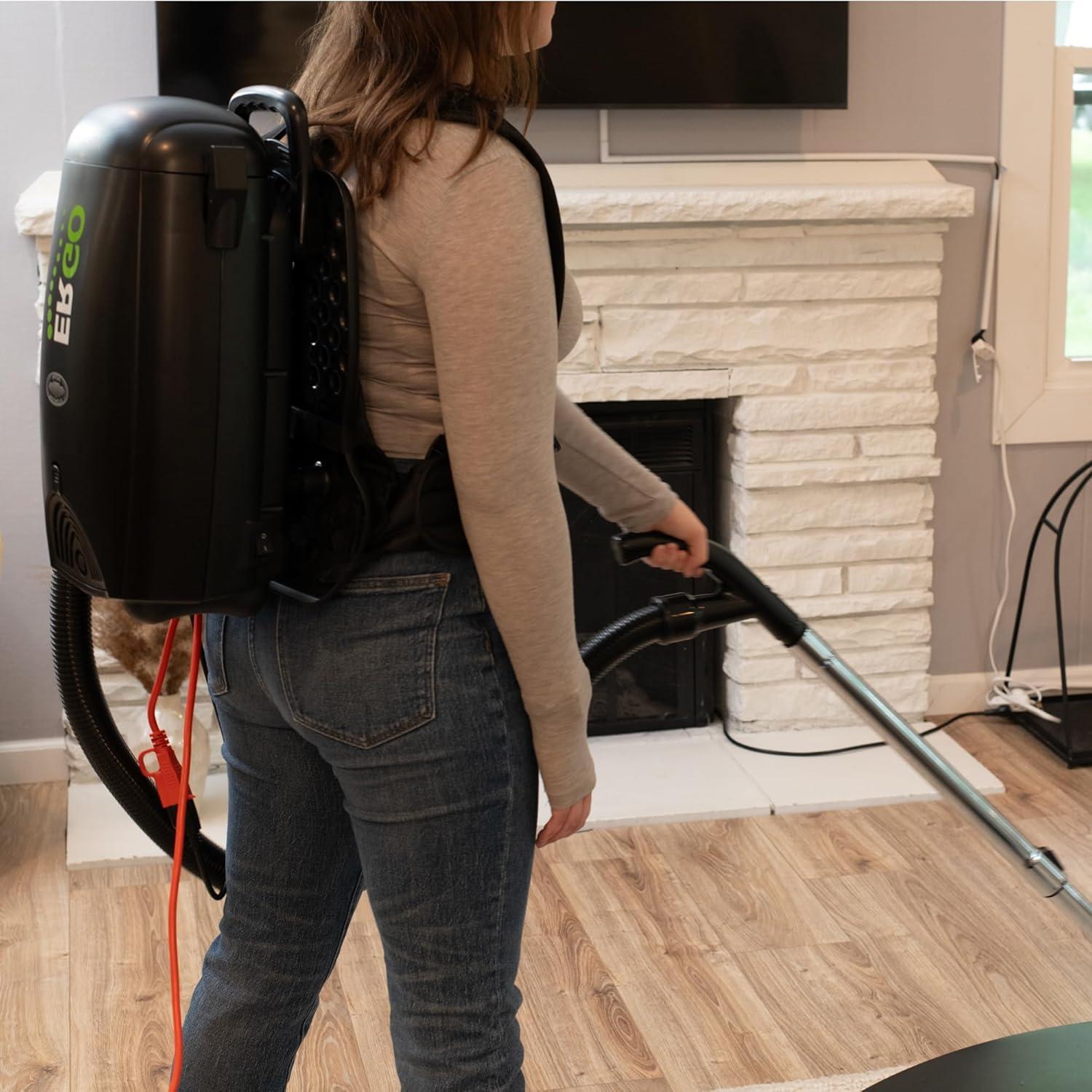 Atrix Black HEPA Backpack Vacuum with Additional Filters