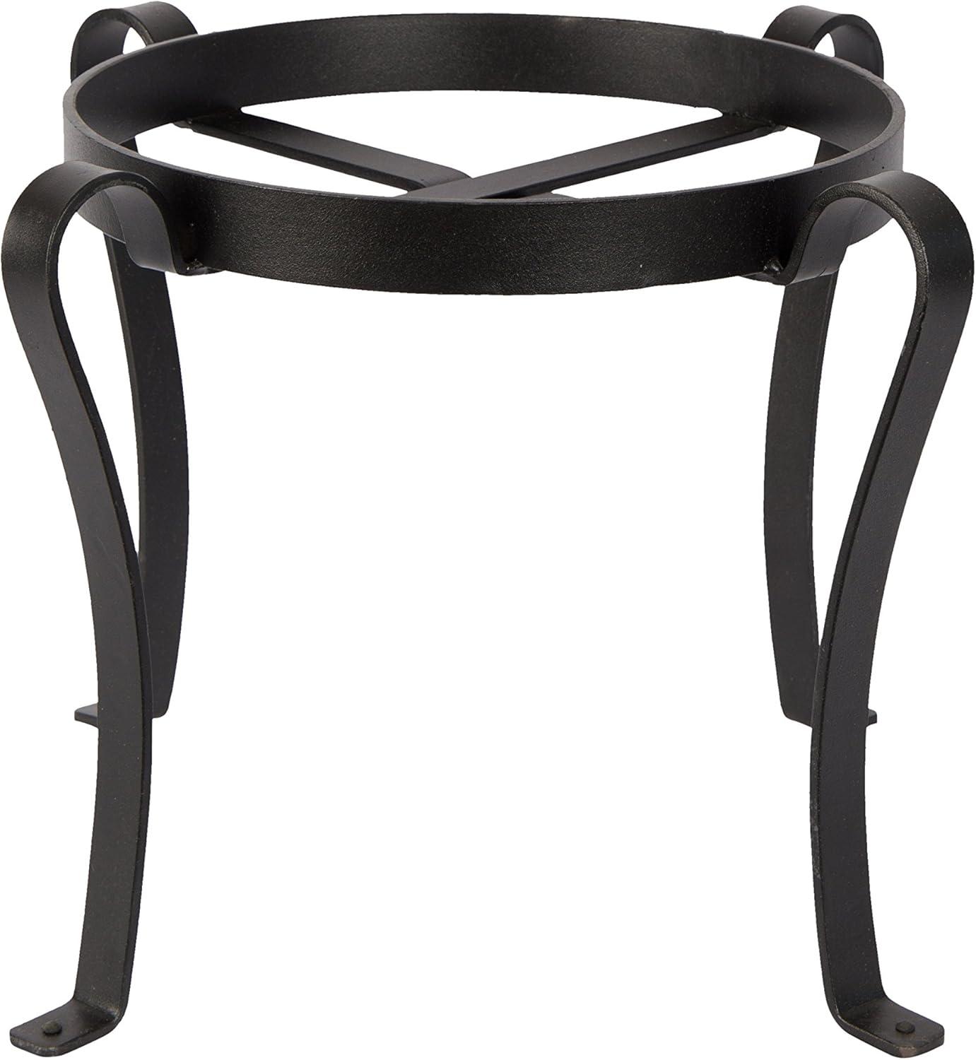 Black Wrought Iron 12-Inch Patio Flower Pot Stand