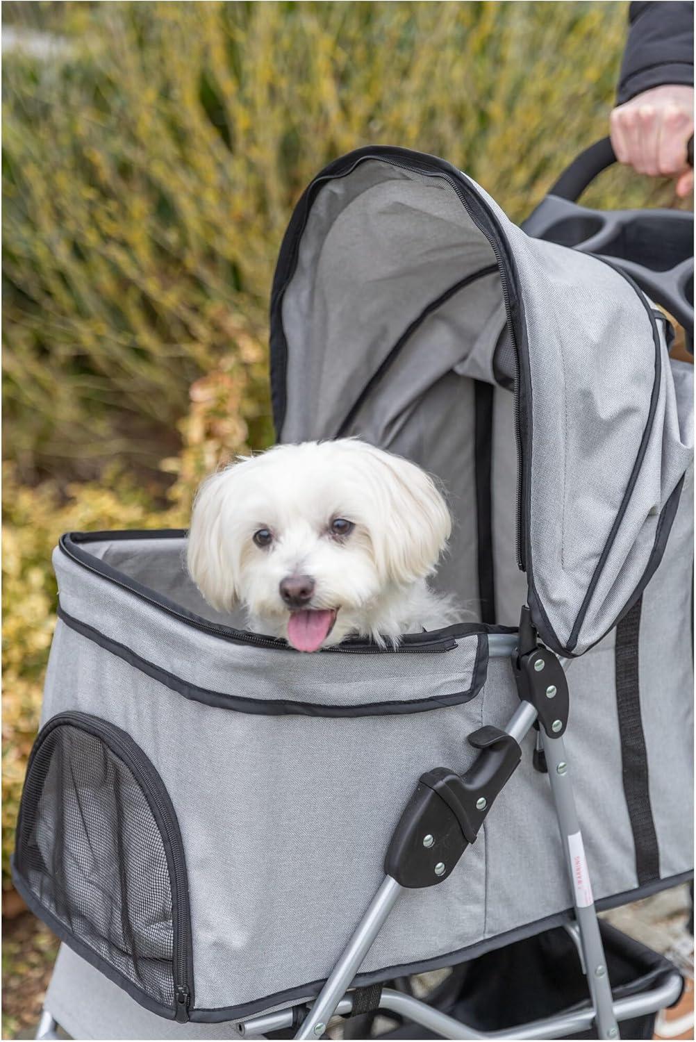 TRIXIE TRIXIE Dog Stroller for Small Dogs and Cats, Lightweight and Compact Pet Stroller
