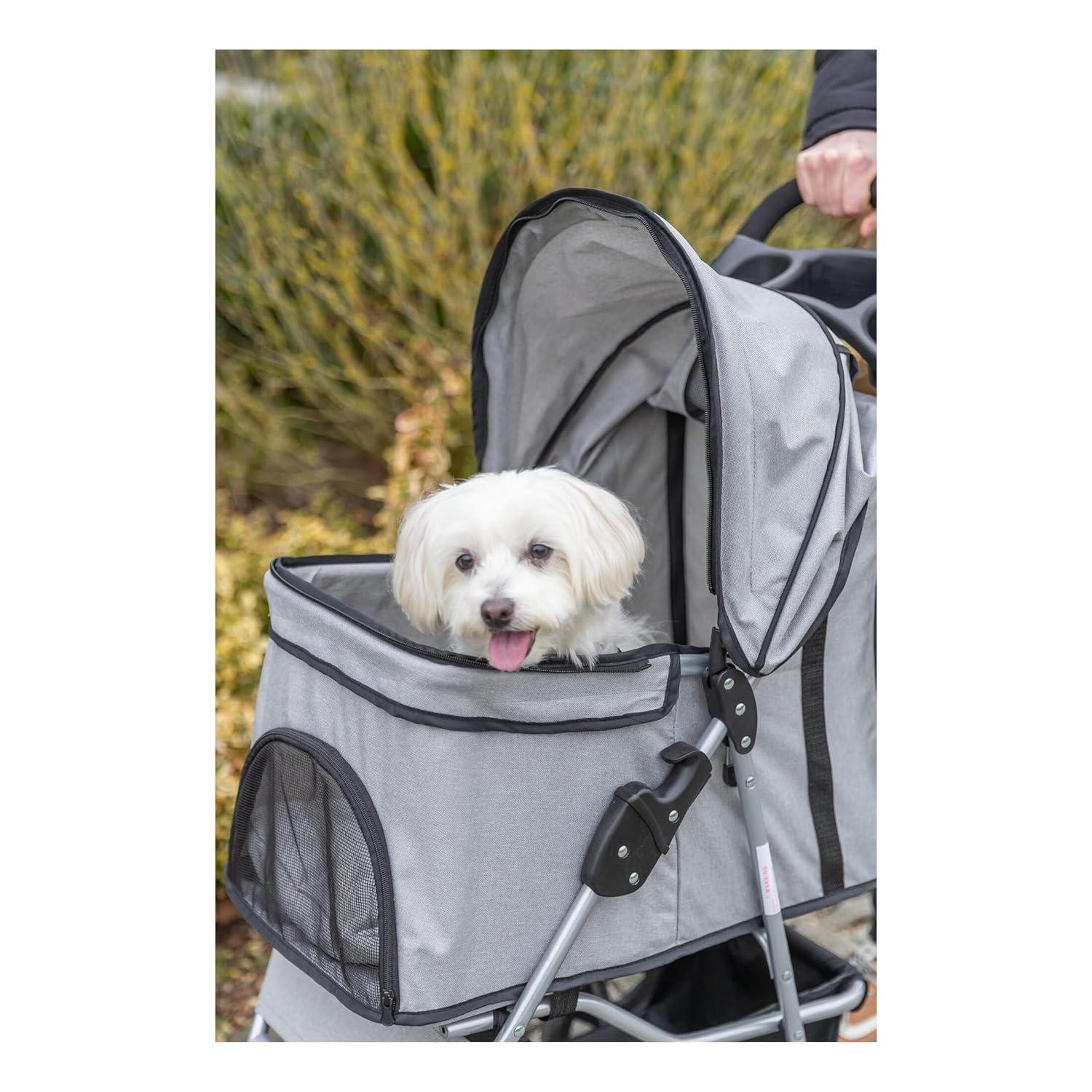 TRIXIE TRIXIE Dog Stroller for Small Dogs and Cats, Lightweight and Compact Pet Stroller