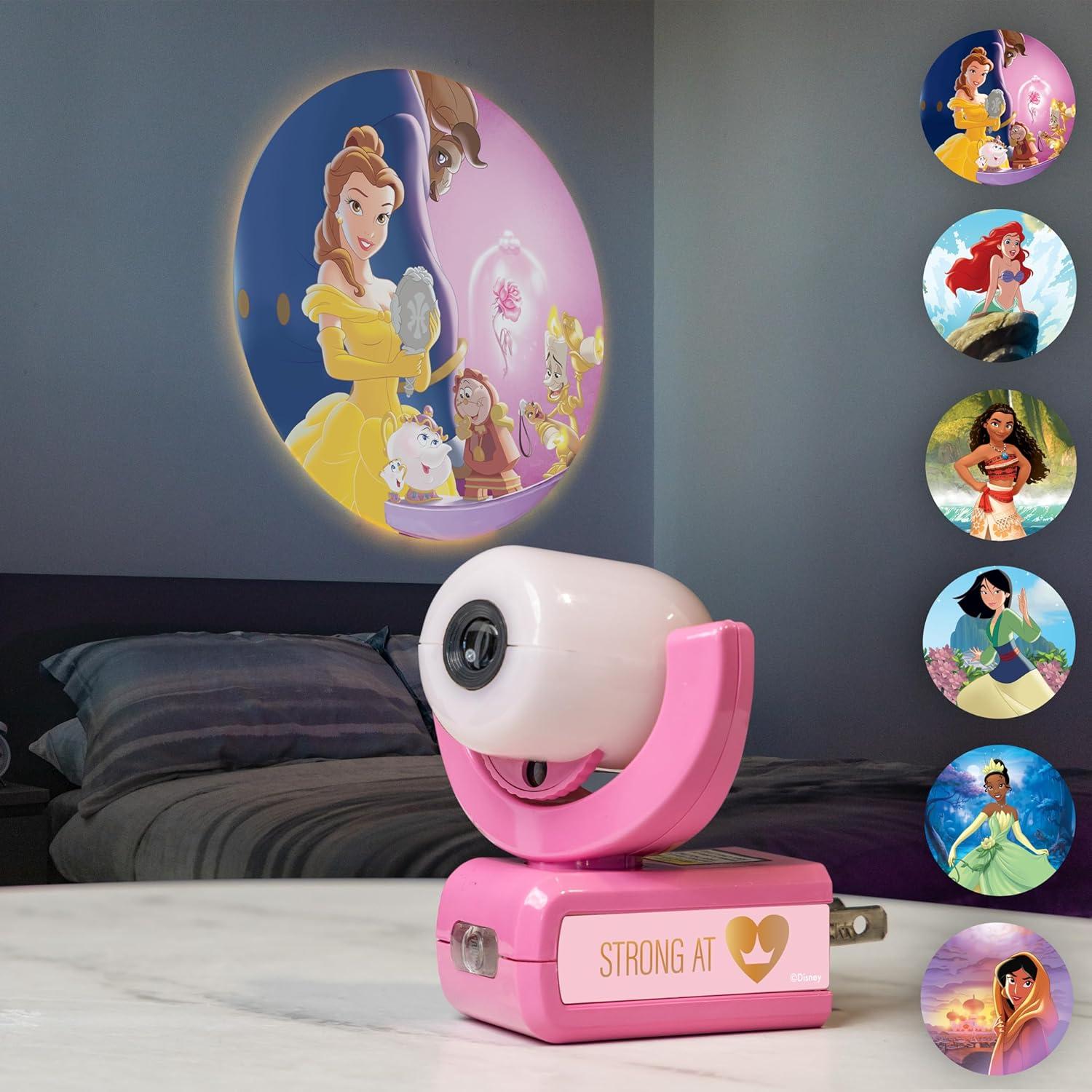 Projectables Disney Princesses 6-Image Plug-in LED Night Light, Light Sensing, 3.51 in, 2.88 in