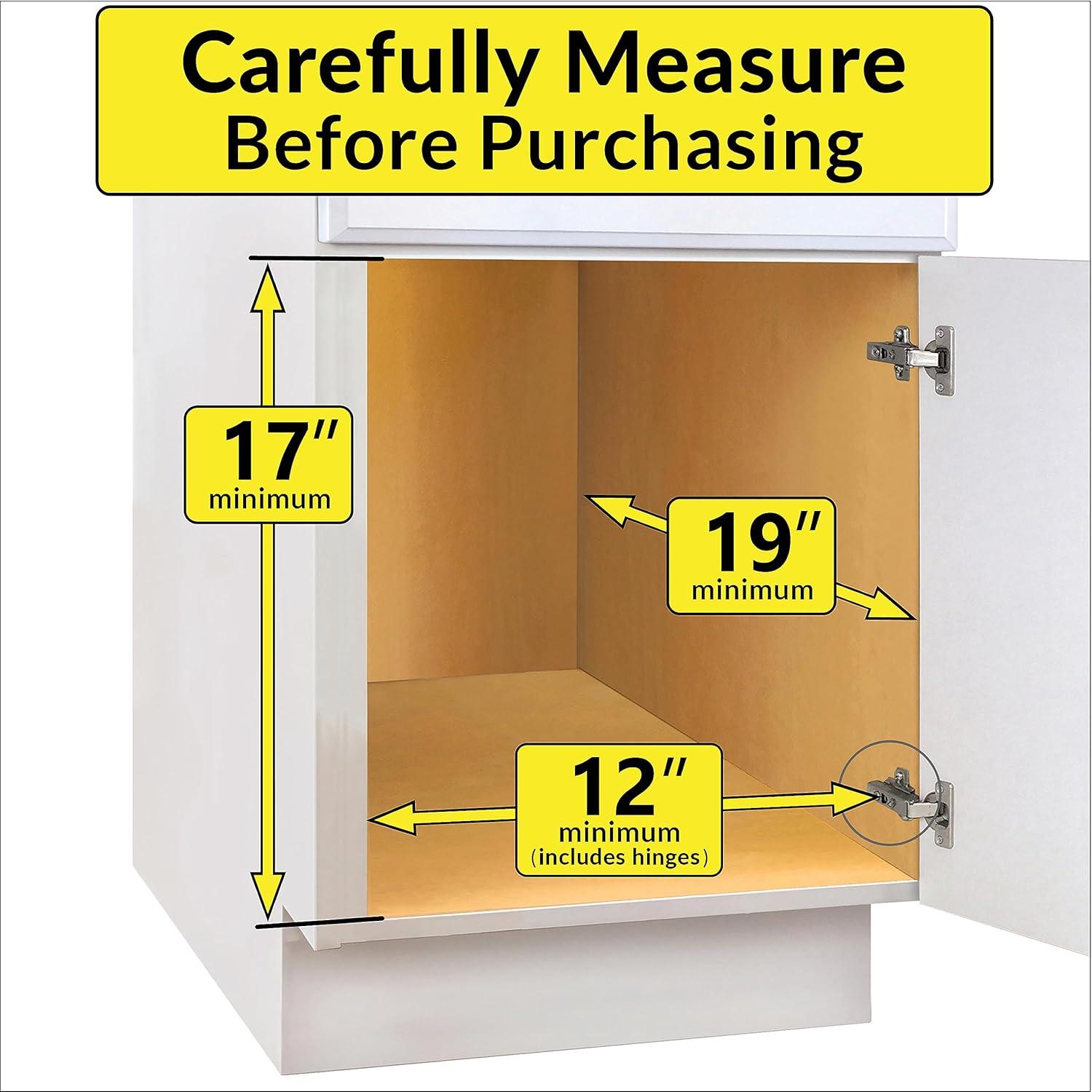 LYNK PROFESSIONAL LYNK PROFESSIONAL Pull Out Cabinet Organizer (2 Tier) Slide Out Drawers for Kitchen, Chrome