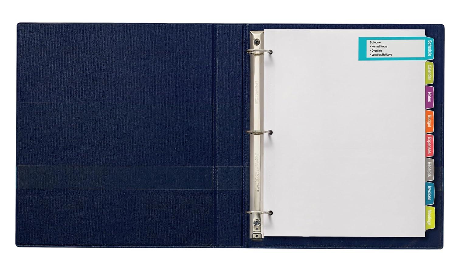 Avery Easy Peel Lrg Tab Dividers 8-Tab 4/PK White 14439