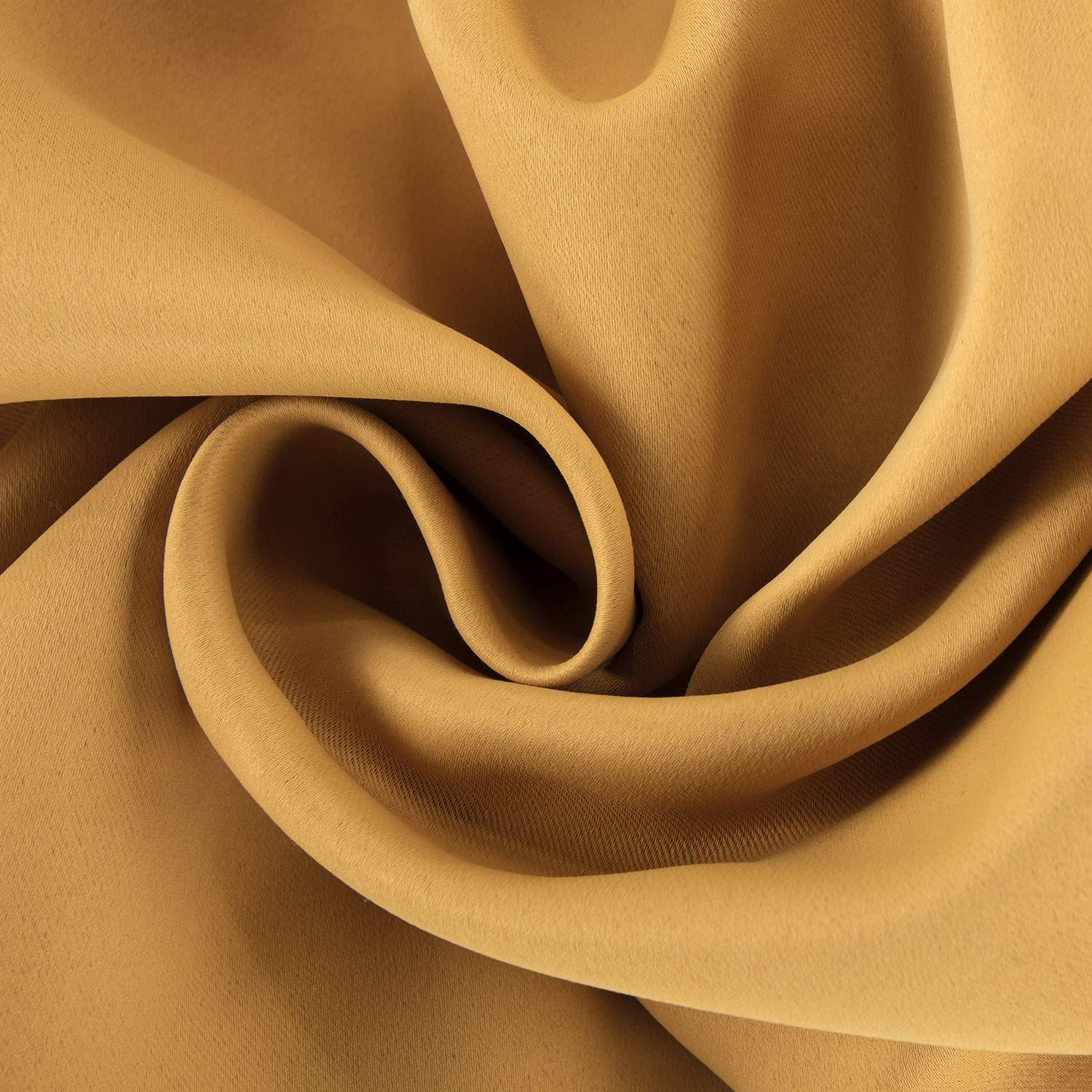 Marigold Grommet Blackout Room Darkening Curtain (1 Panel), Marigold, 50W X 96L