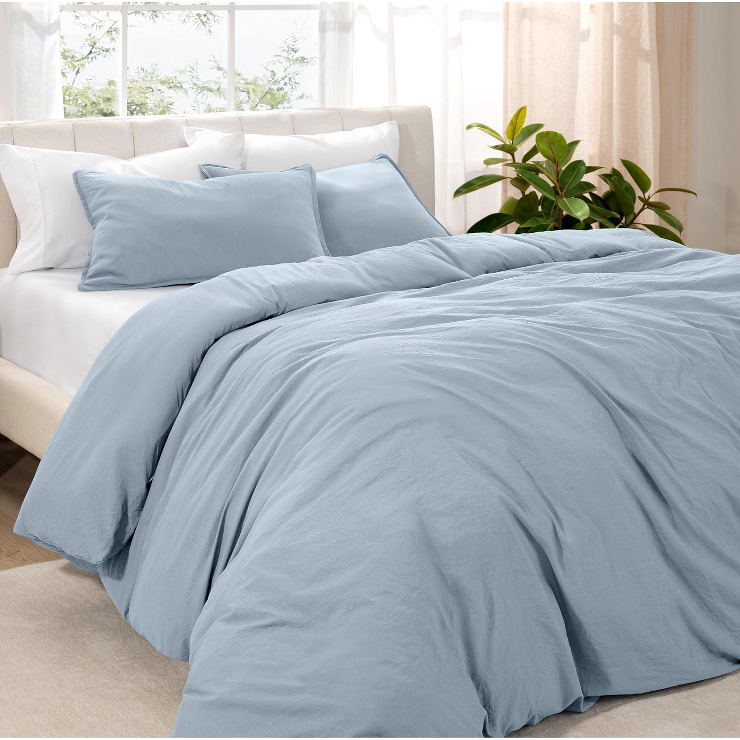 Bare Home Washed Microfiber Duvet Cover Set