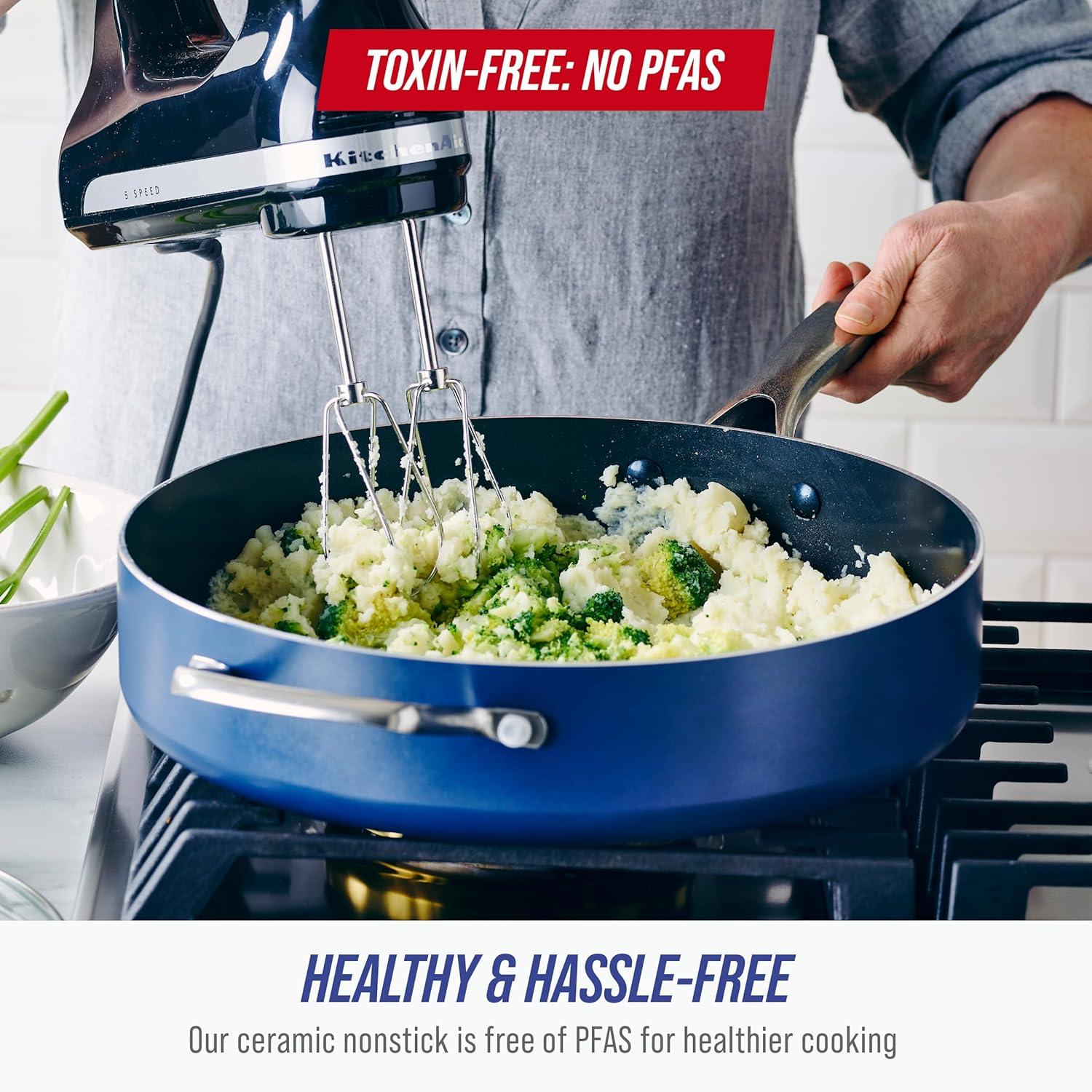 Blue Diamond Blue Diamond 5 qt. Non-Stick Saute Pan with Lid