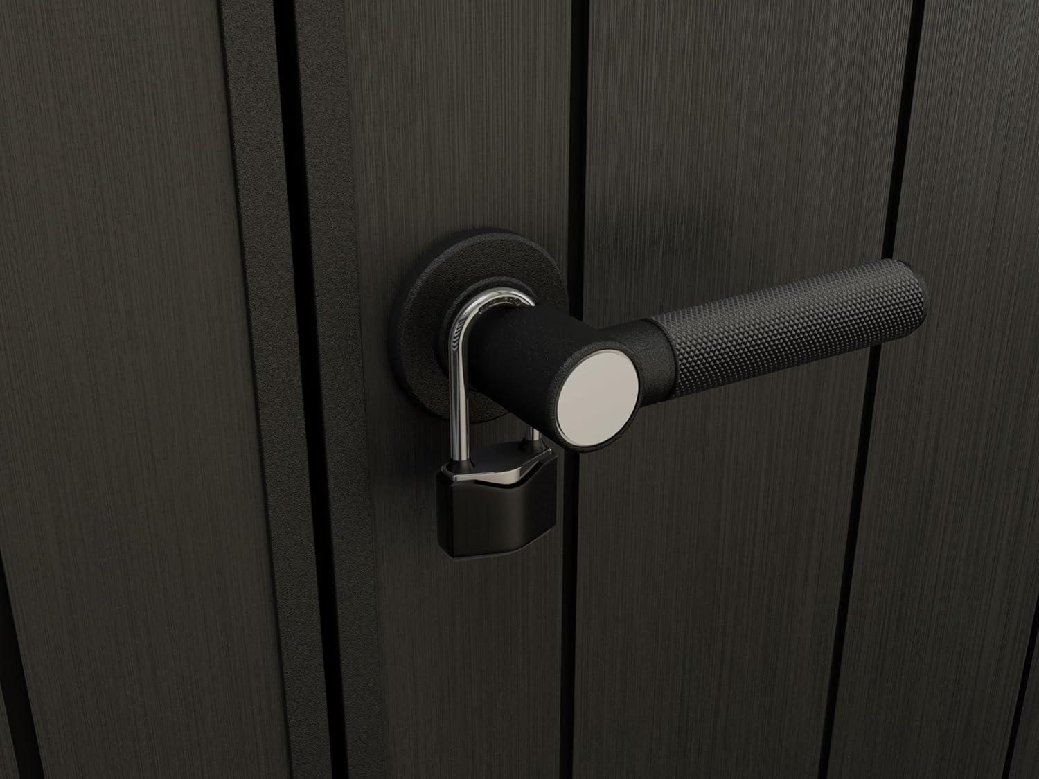 Keter Keter Artisan 11x7 ft. Modern Durable Resin Outdoor Storage Shed With Floor and Double Doors for Garden Patio Furniture and Tools, Grey