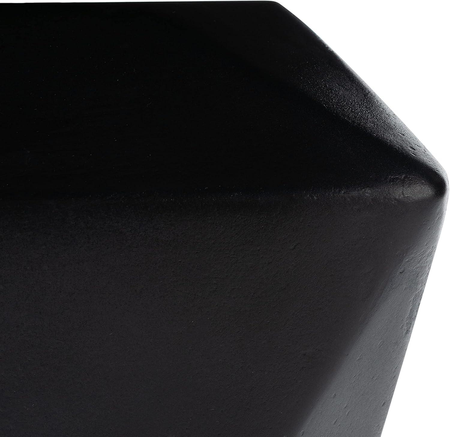 Conan Concrete Accent Stool - Indoor/Outdoor - VNN1030 - Black - Safavieh