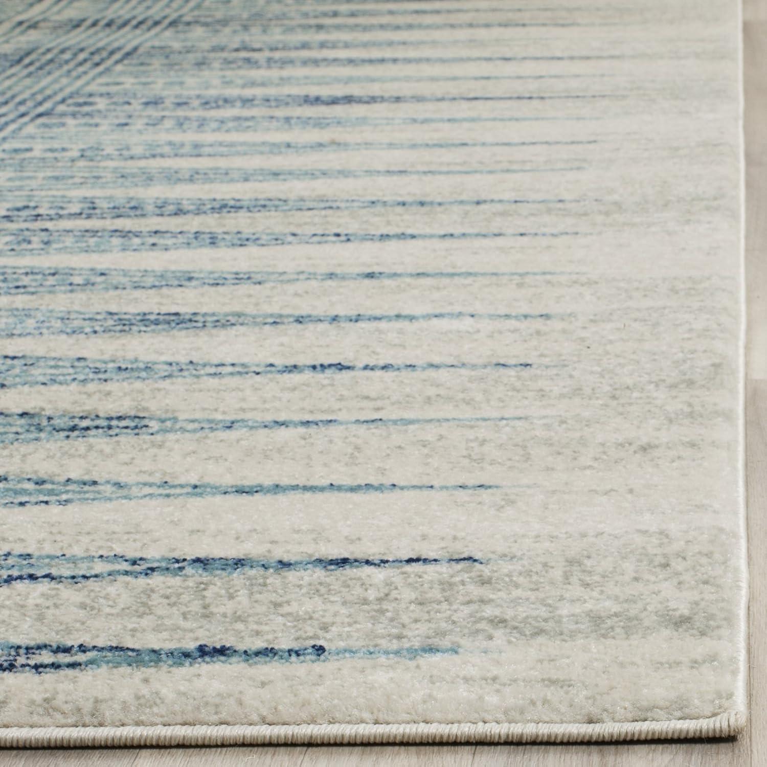 Evoke EVK226 Power Loomed Indoor Accent Rug - Ivory/Turquoise - 3'x5' - Safavieh
