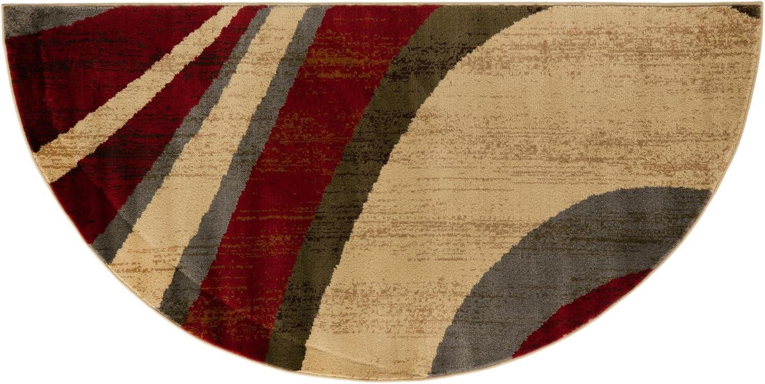 Unique Loom Ivetta Abstract Beige Area Rug