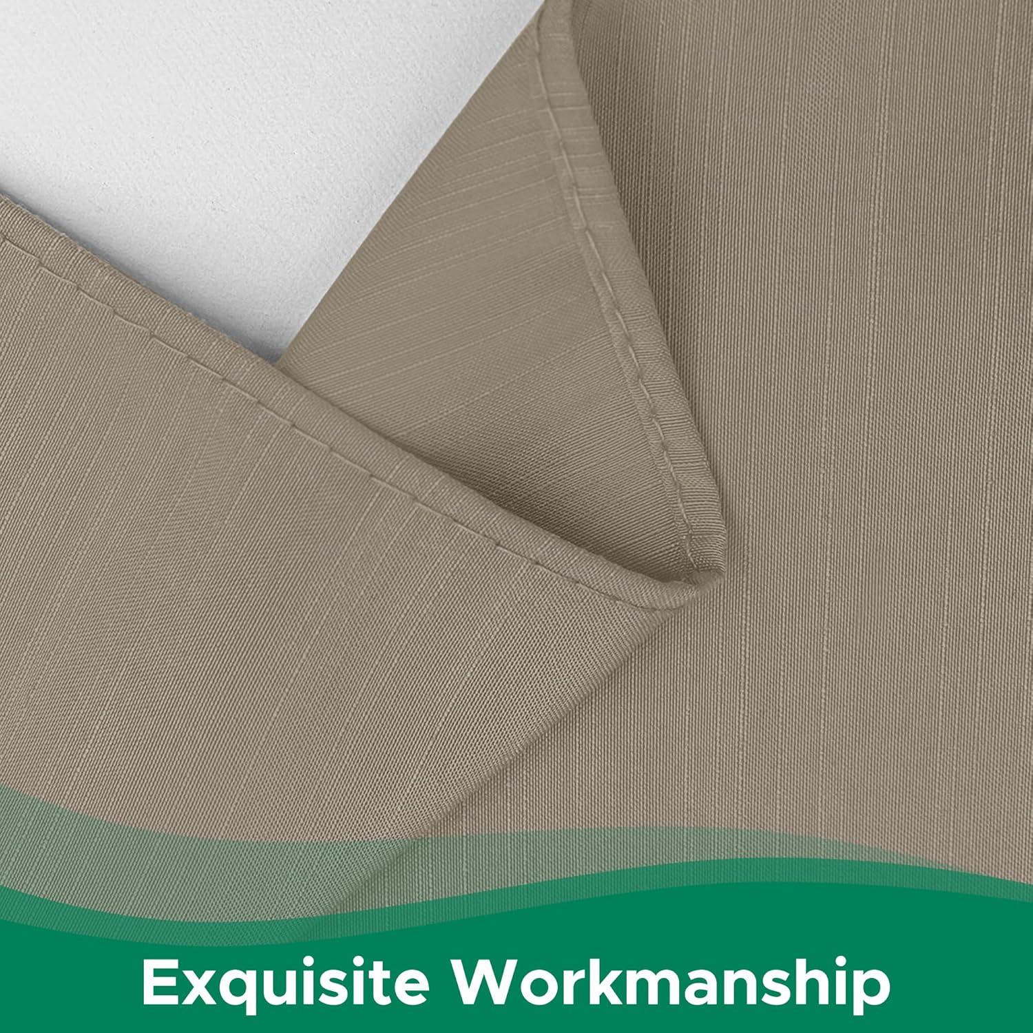 Biscaynebay Wrap Around Bed Skirts for King & Cal King Beds 15" Drop, Taupe Adjustable Elastic Dust Ruffles Easy Fit Wrinkle & Fade Resistant Silky Luxurious Fabric Machine Washable