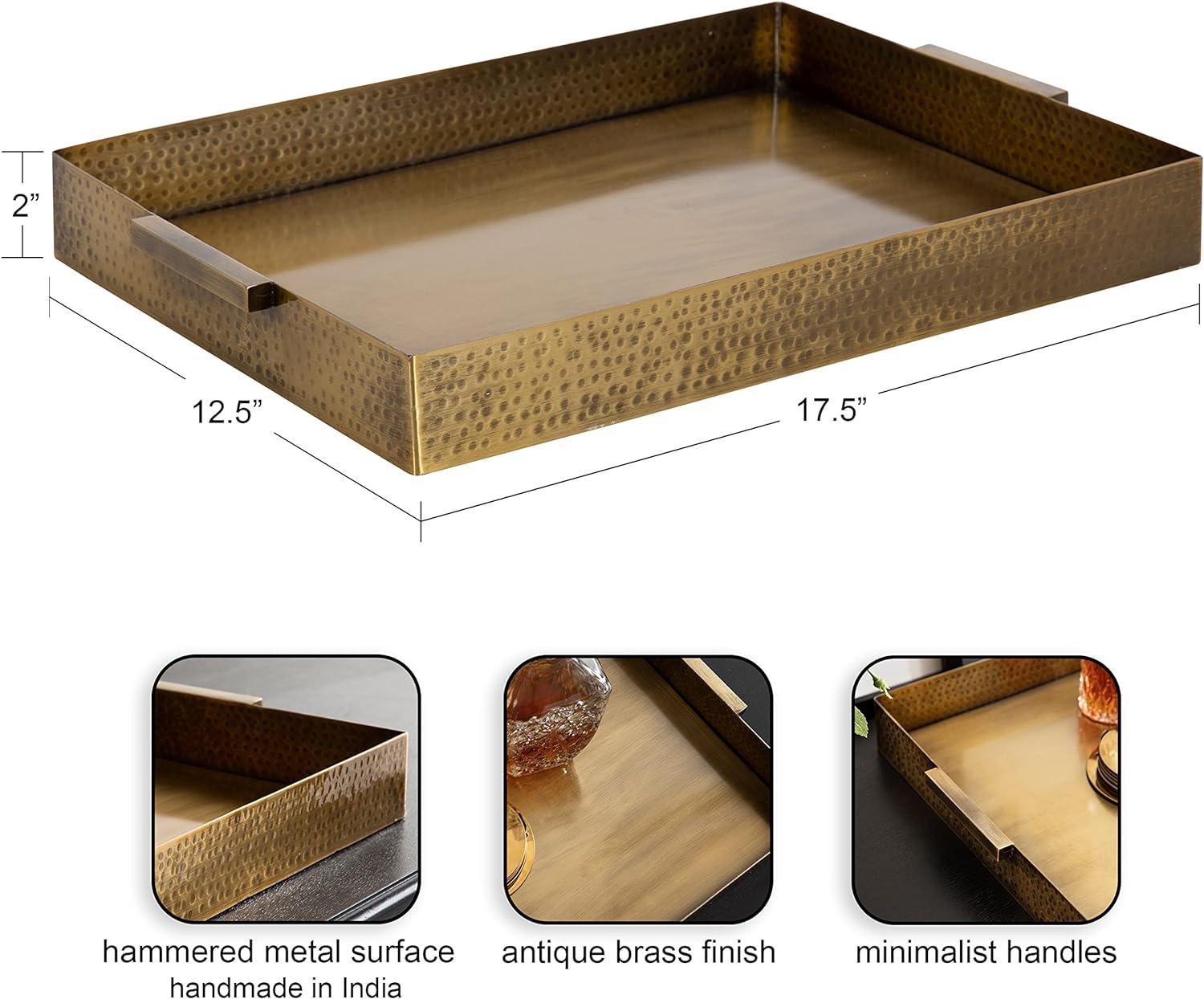 Kate and Laurel Praxis Wood Tiered Tray