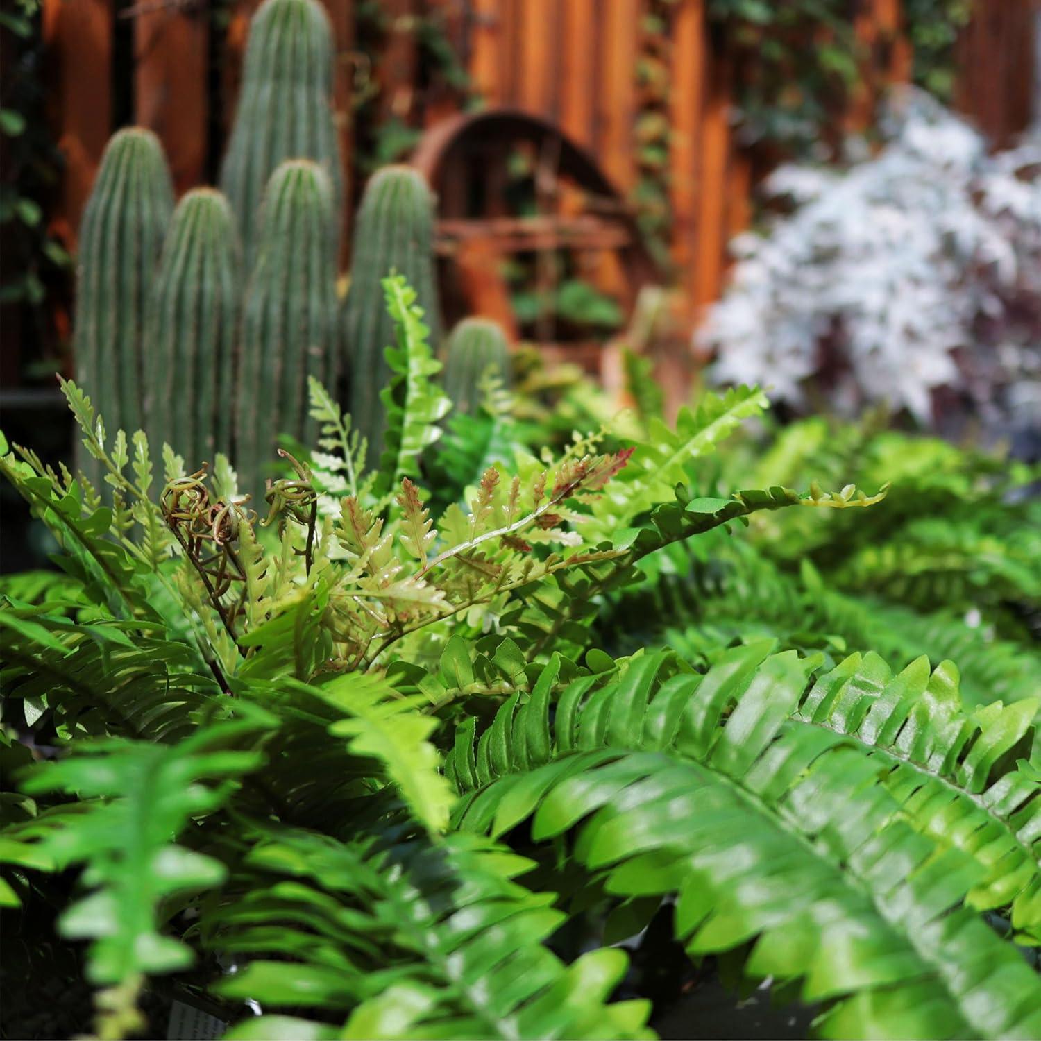 Large UV Resistant Outdoor Faux Fern with 39 Fronds