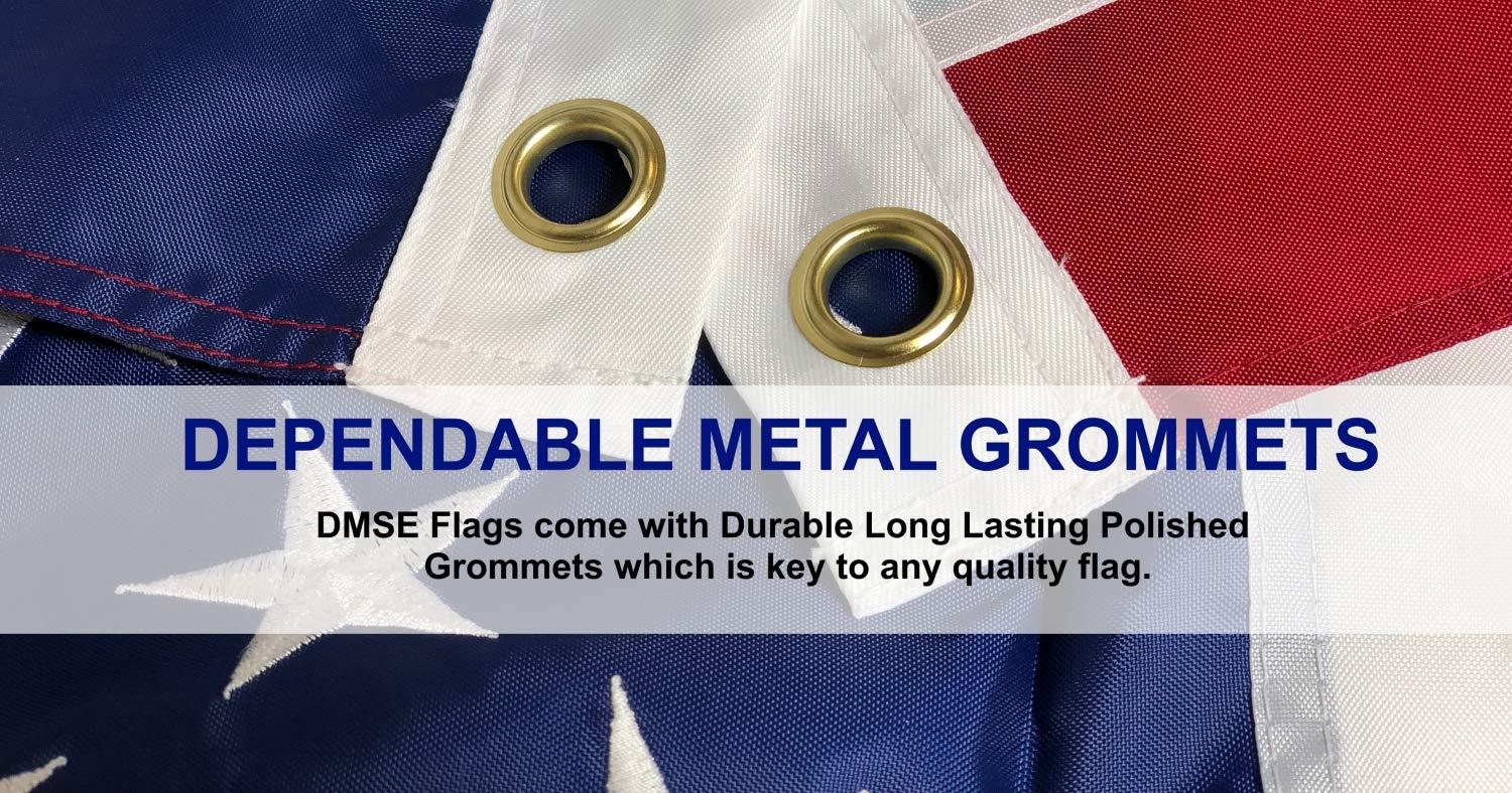 Michigan State Flag, Nylon, 3' x 5', 100% Made in USA, Canvas Header, Heavy-Duty Brass Grommets