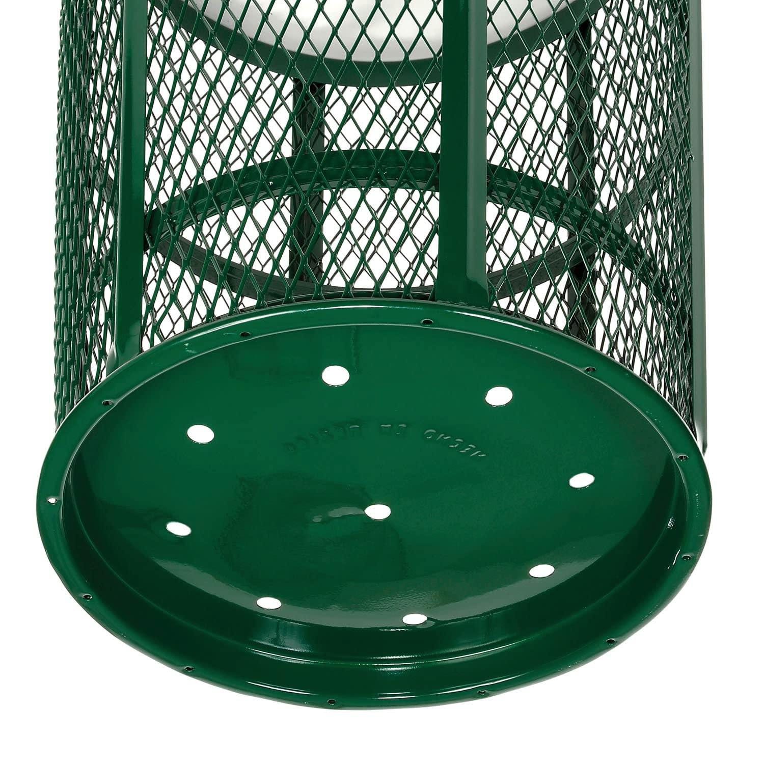 Global Industrial Outdoor Metal Trash Container, 48 Gallon, Green