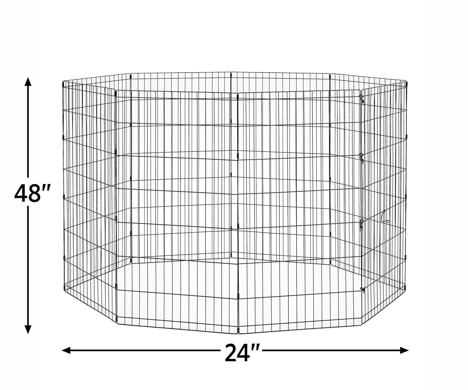 New World Pet Products B558-48 Parque Infantil Plegable para Mascotas, Negro, Extragrande/24 x 48"