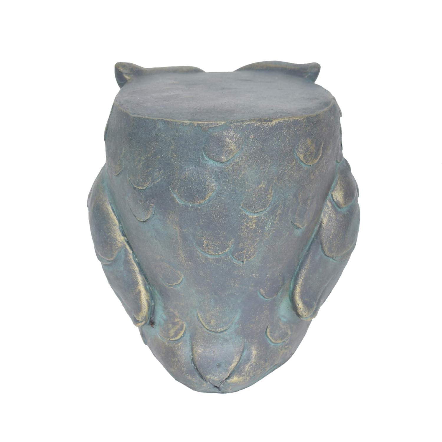 Christopher Knight Home Agnes Owl Garden Stool, Lightweight Concrete, Gold Patina Finish
