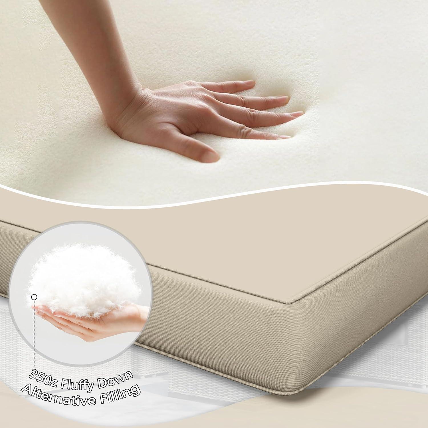 Outdoor Loveseat Cushion Set 46 X 26 Inch Water Repellent & Fadeness Patio Furniture Cushions,Removable Outdoor Couch Cushions with Hidden Zipper & Adjustment Staps for Couch, Bench, and Swing