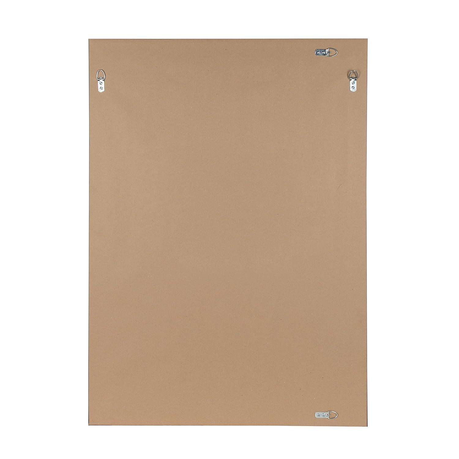 27.5" x 39.5" Bosc Rectangle Wall Mirror White - DesignOvation: Polystyrene Frame, No Assembly Required