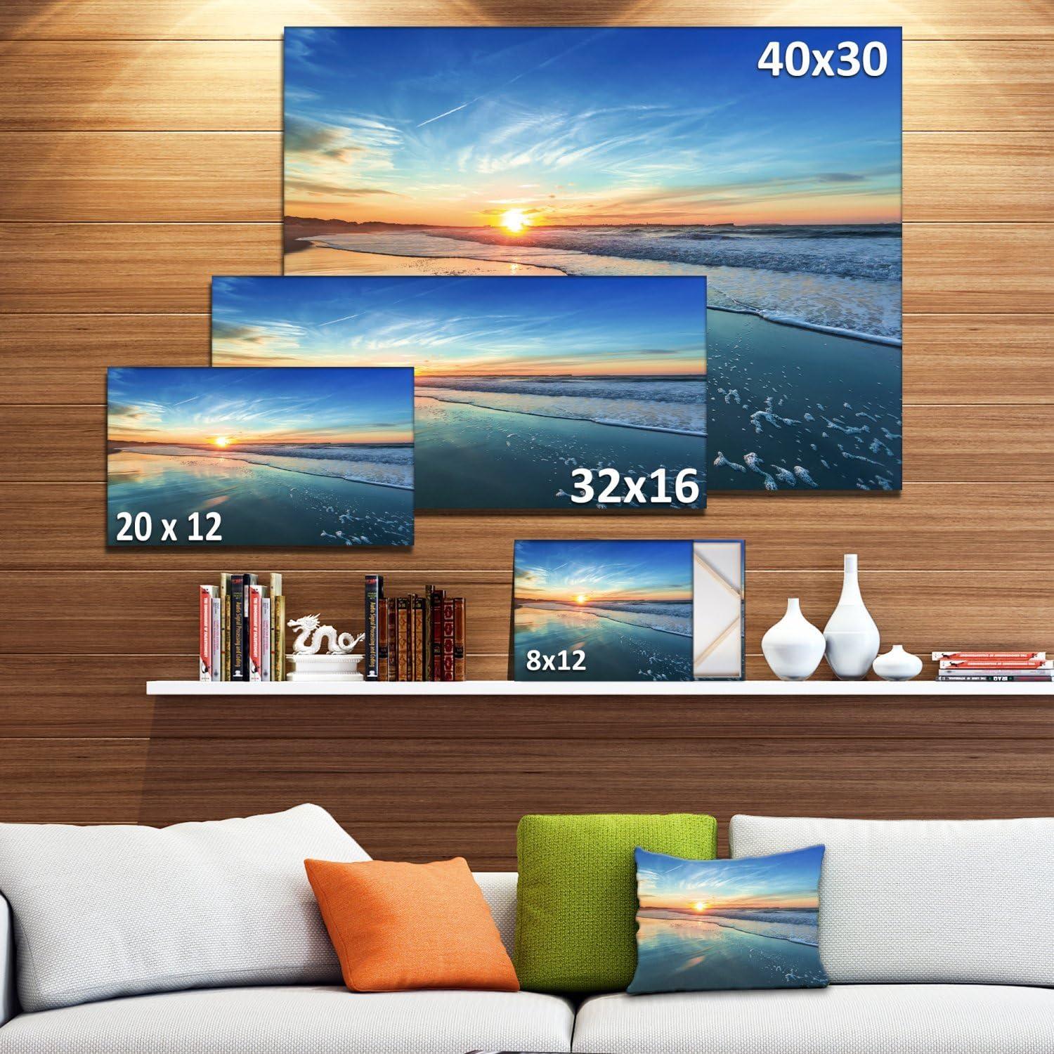 Highland Dunes Seascape " Seashore With Distant Sunset "