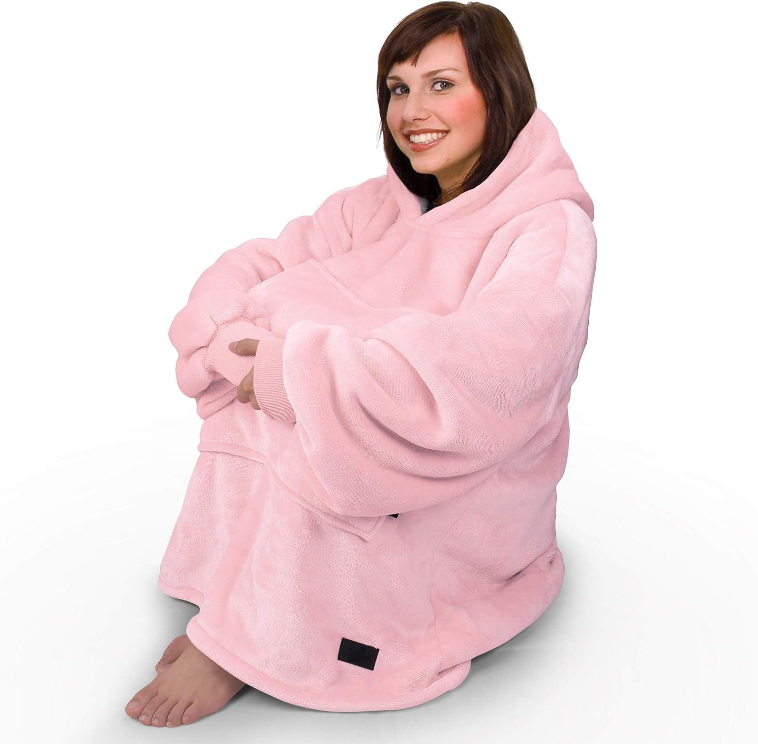 Catalonia Full Body Blanket Hoodie Sweatshirt, Extra Long Oversized Comfortable Sherpa Lounging Pullover & Reviews | Wayfair