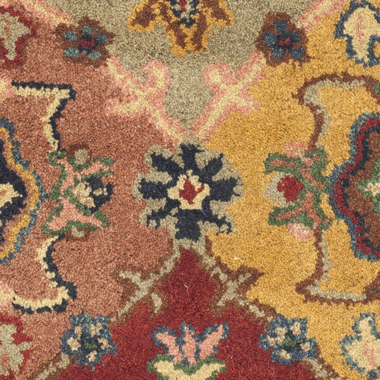 Heritage HG926 Hand Tufted Area Rug - Red/Multi - 7'6"x9'6" - Safavieh.