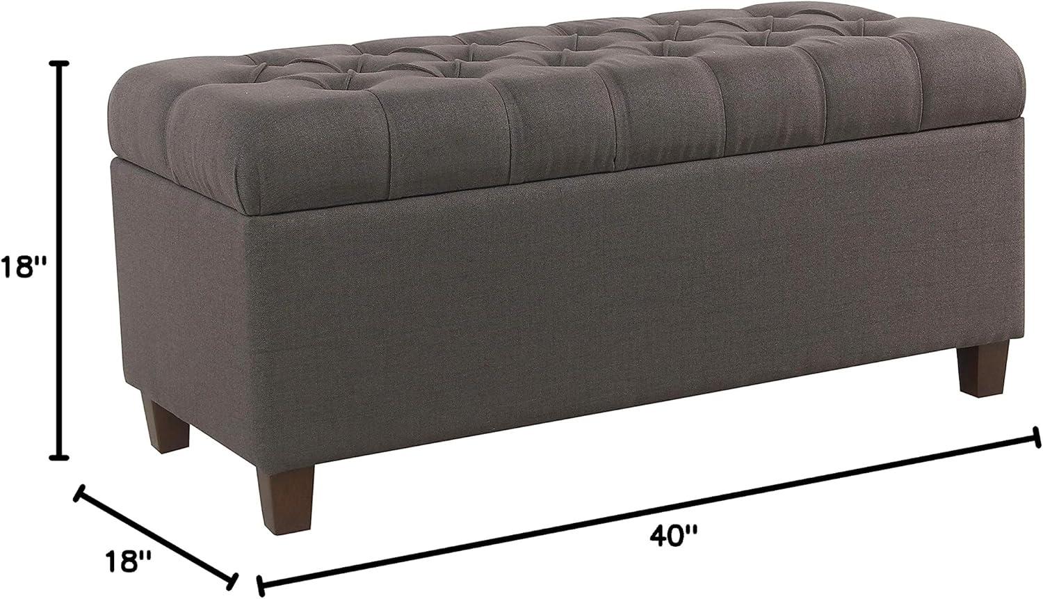 Ainsley Button Tufted Storage Bench - HomePop