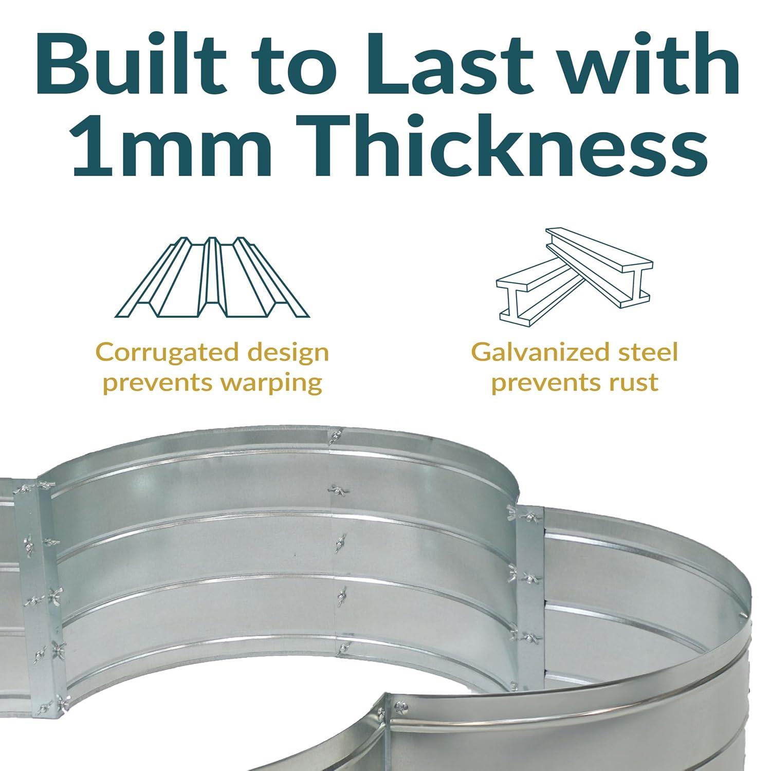 Arlmont & Co. Rotisha Outdoor 4-Leaf Clover Galvanized Steel Raised Garden Bed
