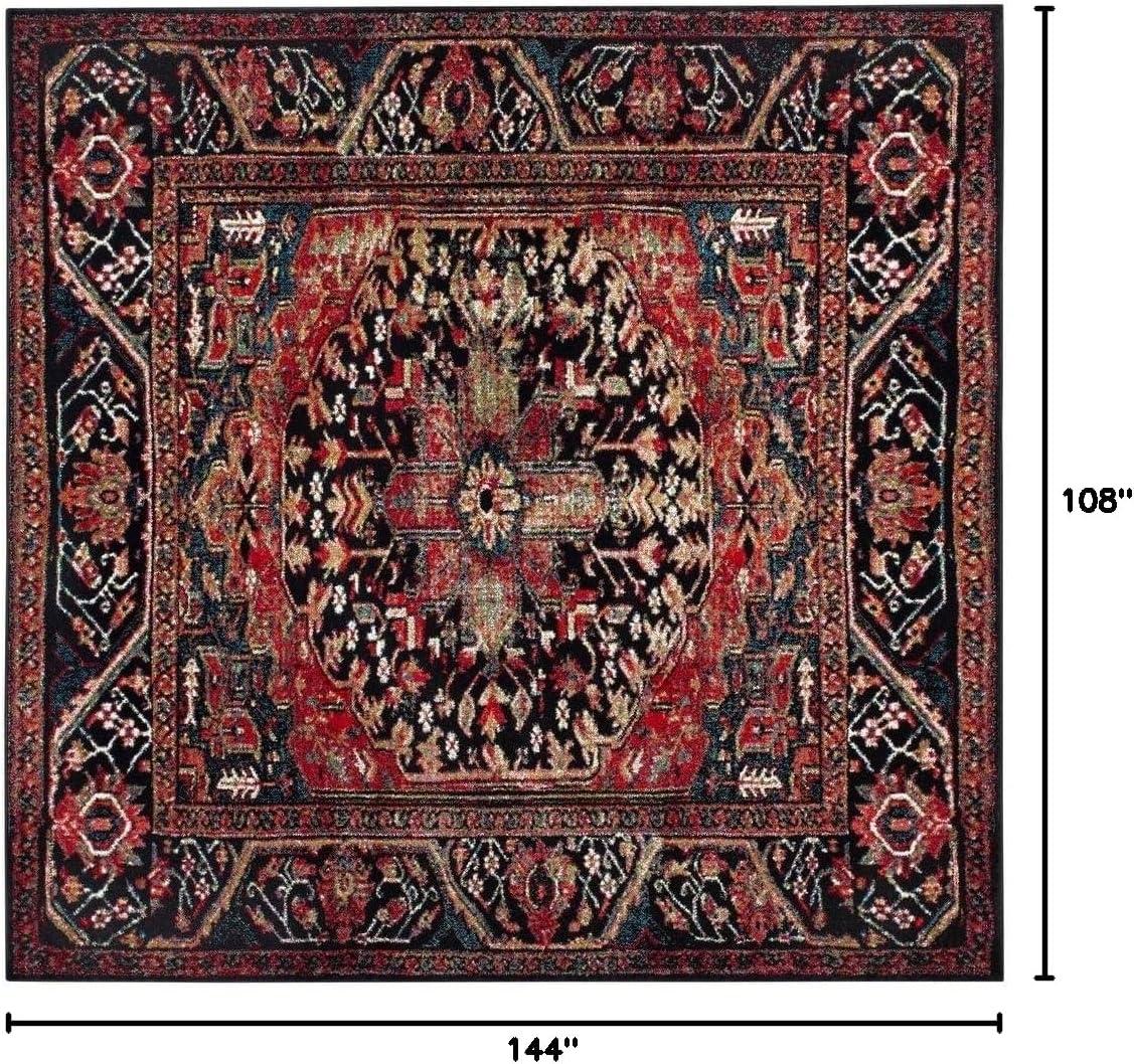 SAFAVIEH Vintage Hamadan Farran Traditional Area Rug, Red/Multi, 9' x 12'