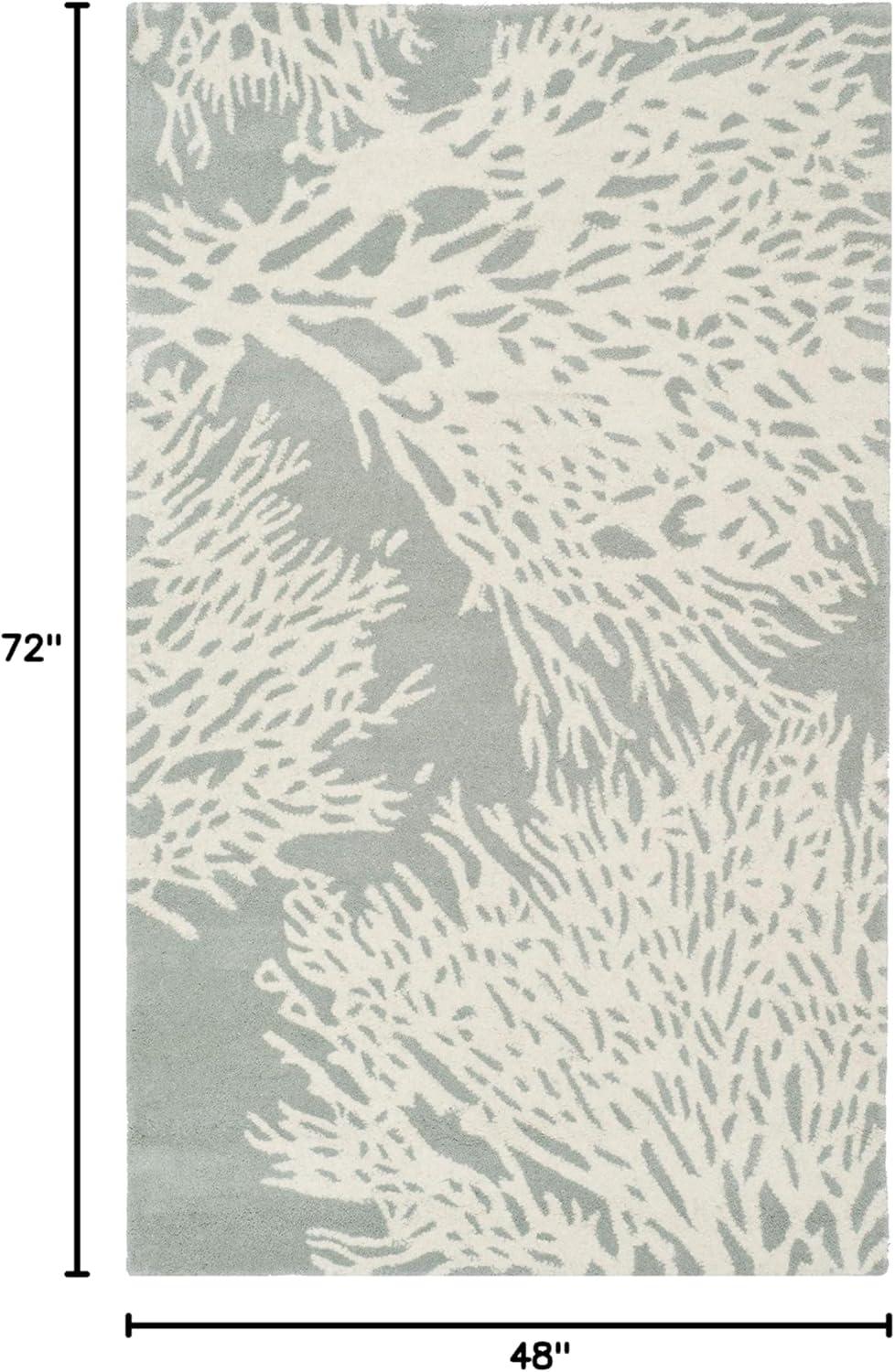 Bella BEL115 Hand Tufted Area Rug - Grey/Ivory - 4'x6' - Safavieh.