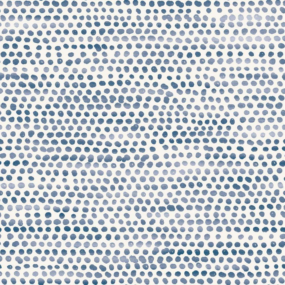 Tempaper Moire Dots Blue Moon Peel and Stick Wallpaper, 20.5" x 16.5'