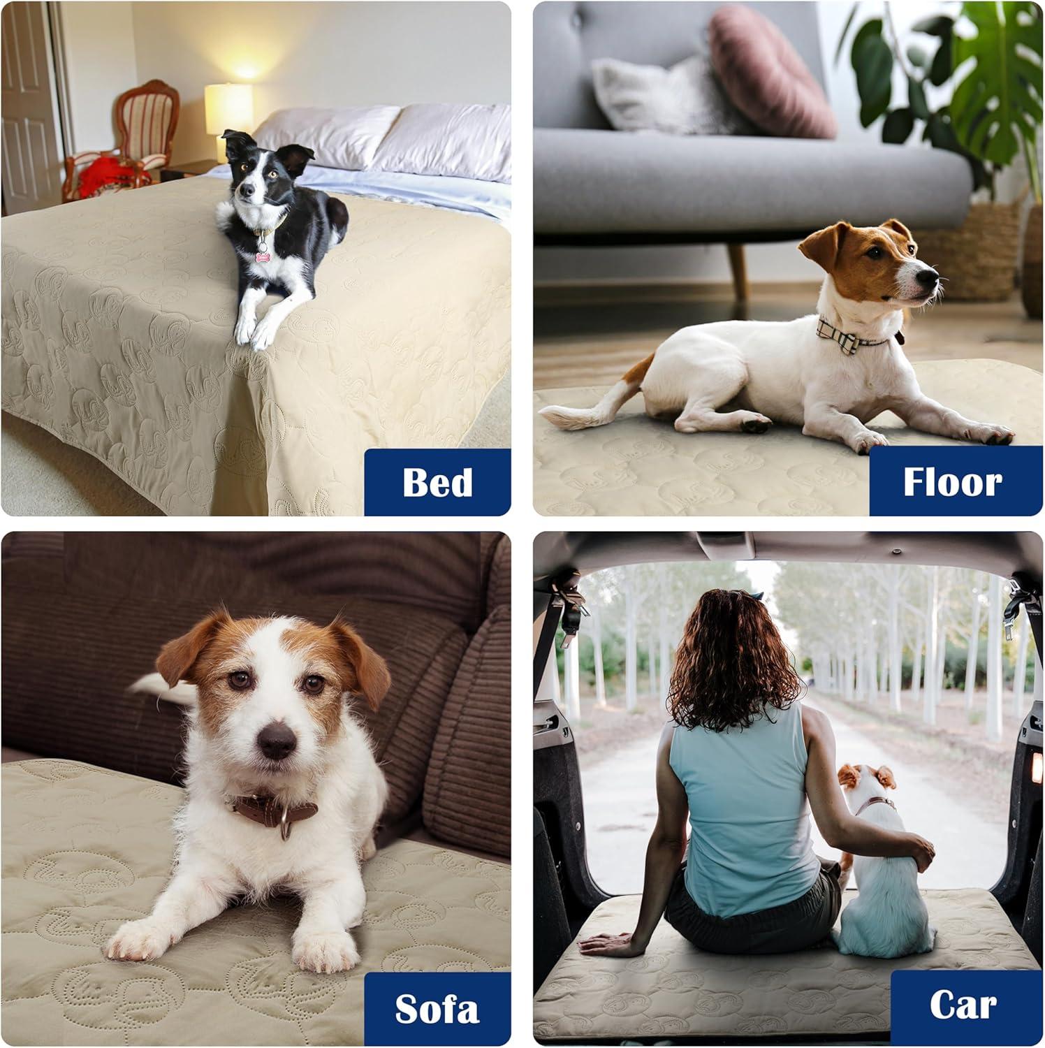 Waterproof Dog Blanket for Couch Bed, Washable Non-slip Bed Sofa Furniture Protector Mat for Dogs Cats, Kritter Planet