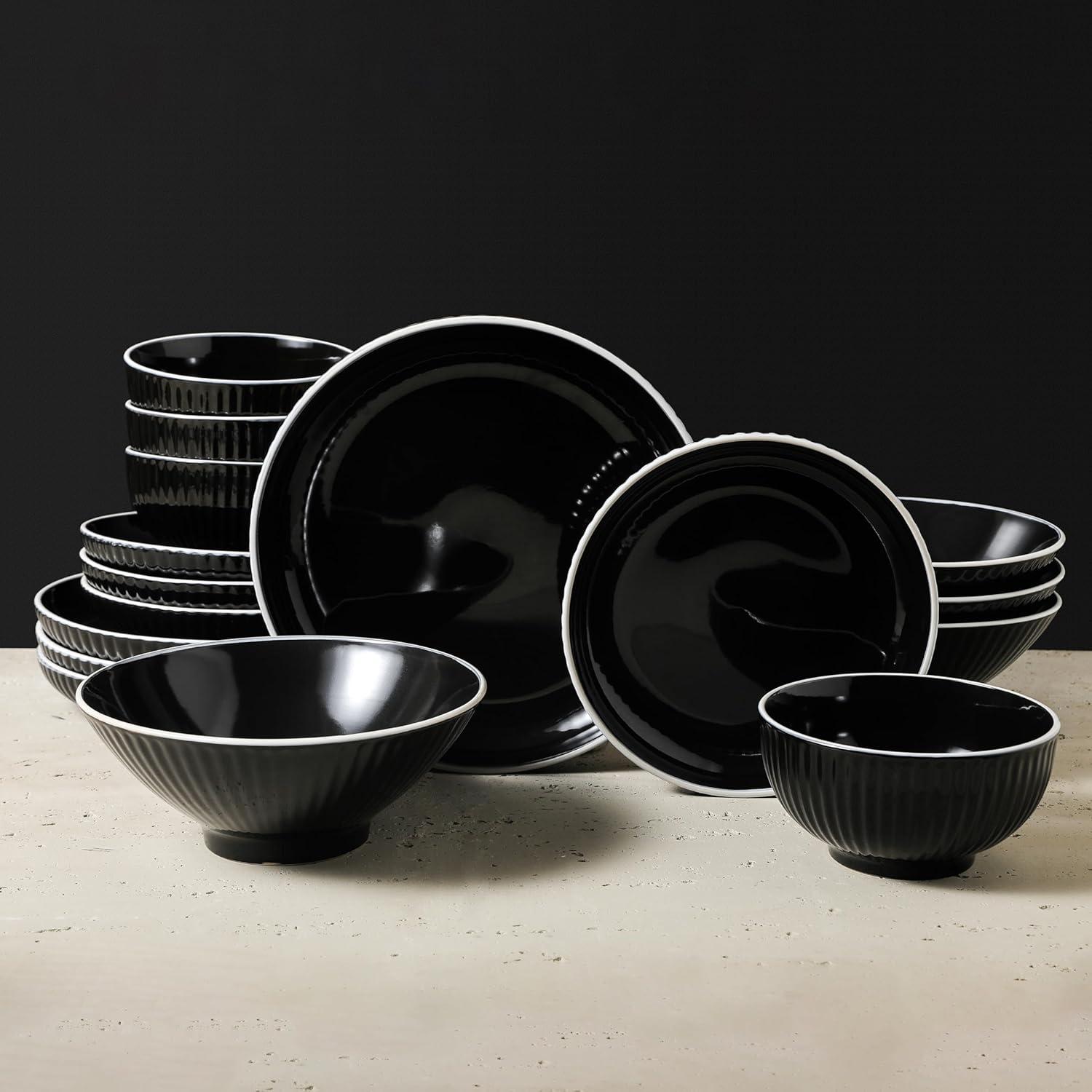 Christian Siriano Lustra 32 Piece Stoneware Dinnerware Set - Service for 8 (Set of 32)