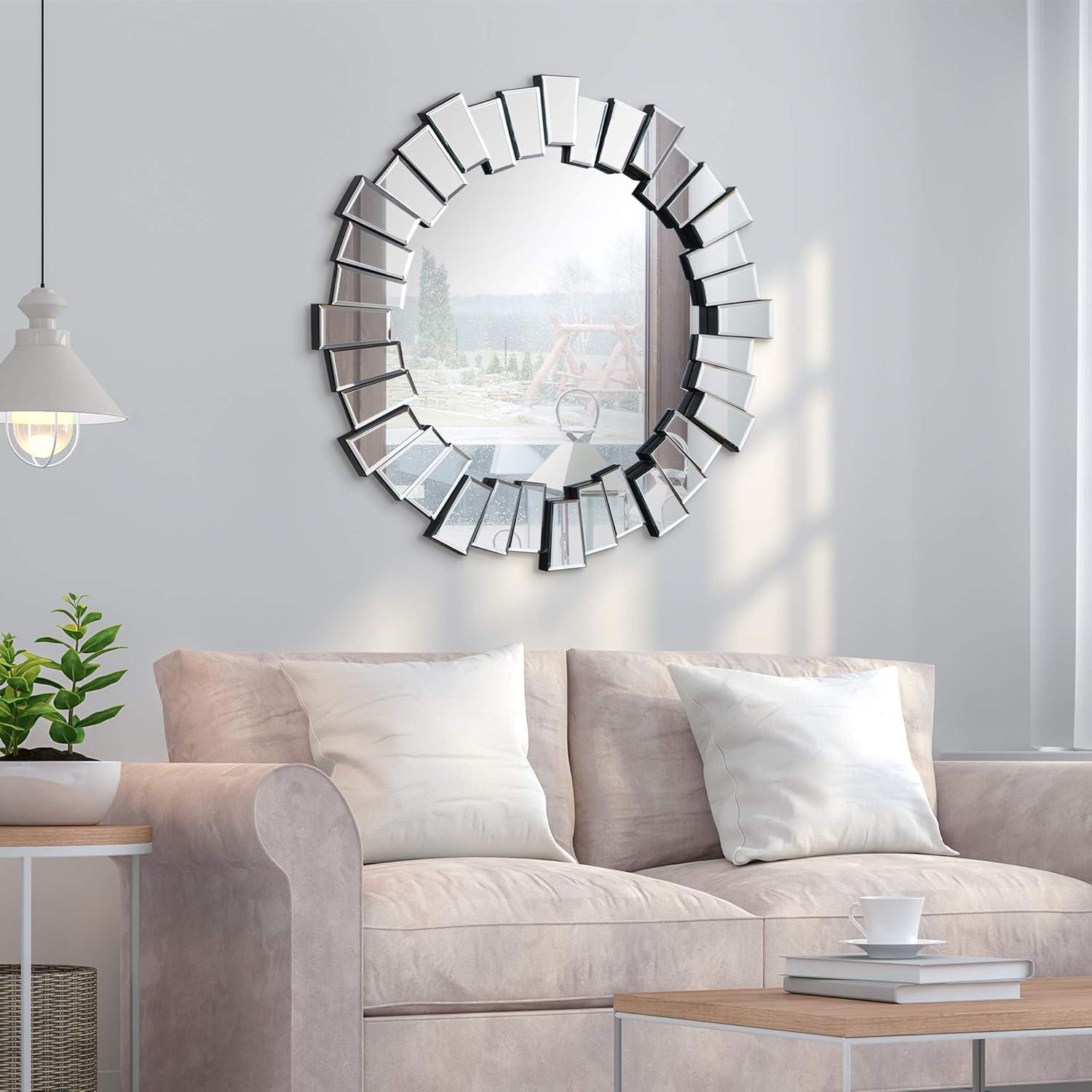 Empire Art Direct  Traverse Moderno Round Mirror