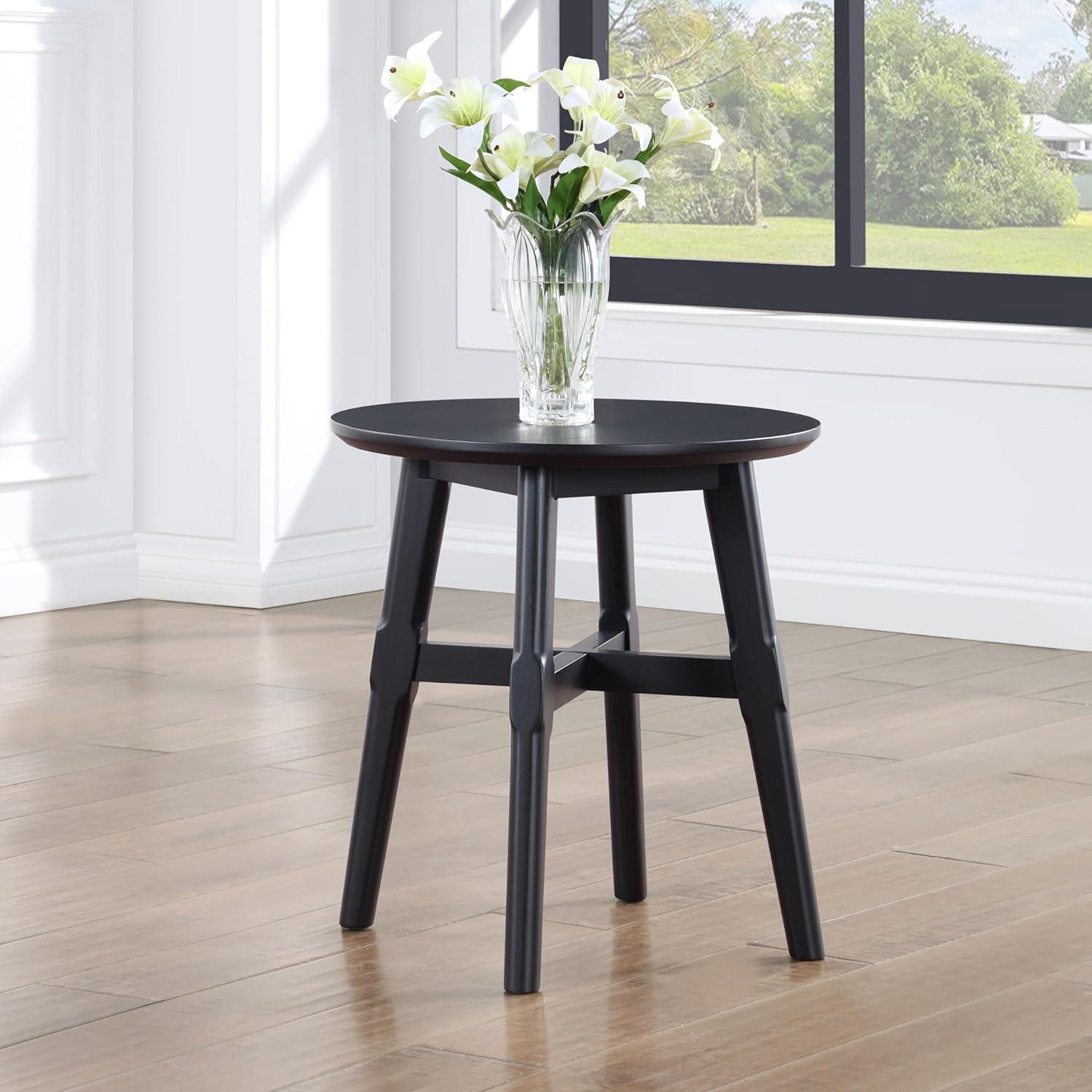 Steve Silver Oslo Indoor 24.8" H Modern End Table, Black