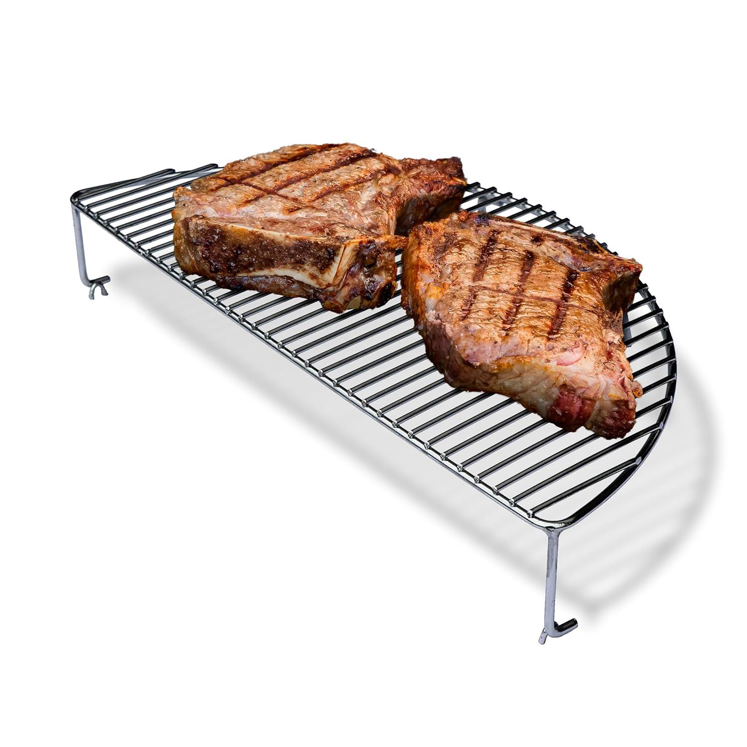 Elevated Cooking Grill Grate by SnS Grills - 304 Stainless Steel, Fits 22" & 26" EasySpin™ and Weber Grill Grates