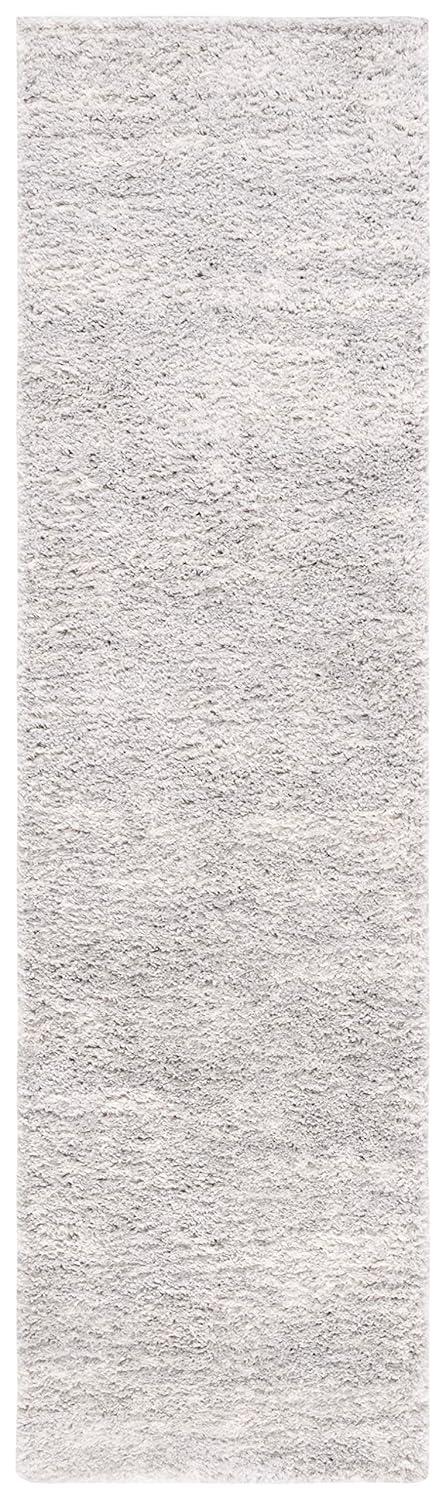 Berber Shag BER563 Power Loomed Runner Rug - Grey/Ivory - 2'3"x8' - Safavieh.