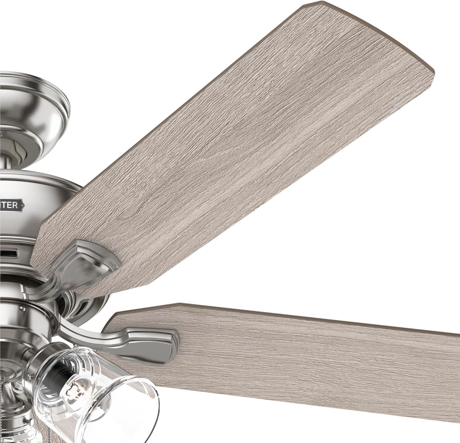 52" Rosner 5 - Blade Ceiling Fan With Lights and Pull Chains