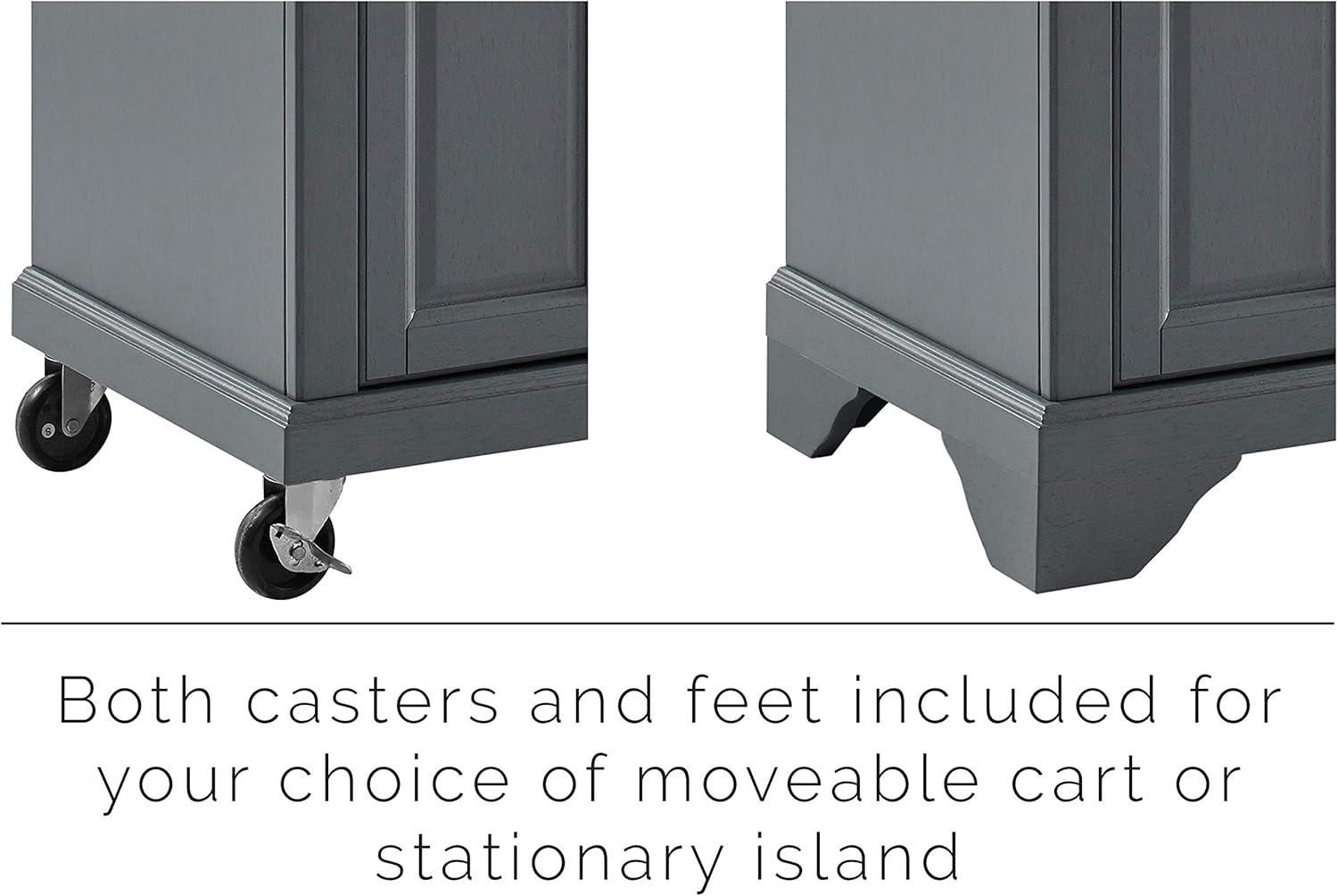 Avery Kitchen Cart - Crosley: Hardwood Brushed Nickel