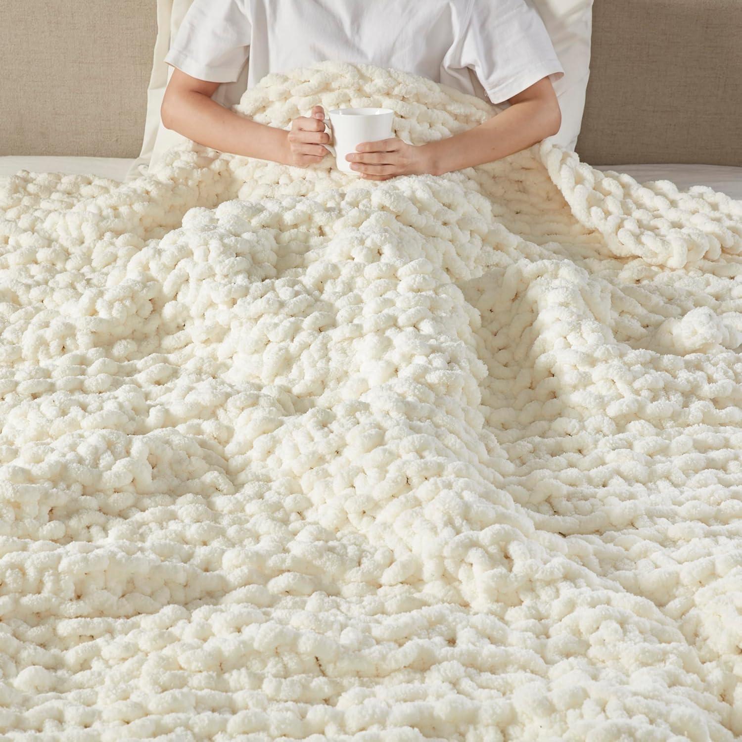 Chenille Chunky Knit Throw