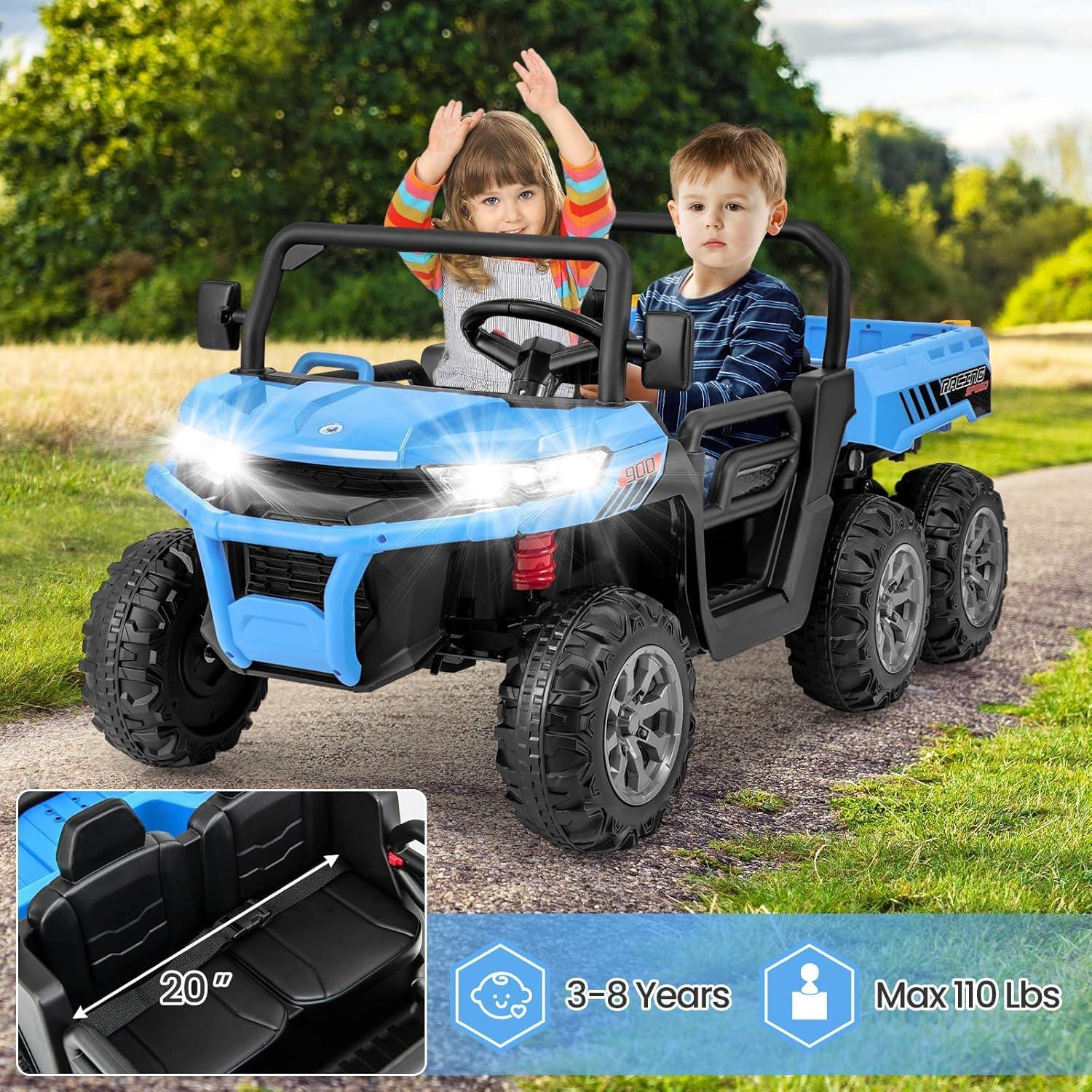 Himimi Delia Himimi 24 Voltage  Ride On Dump Truck, 2 Seater Kids UTV with Electric Dump Bed, Remote Control