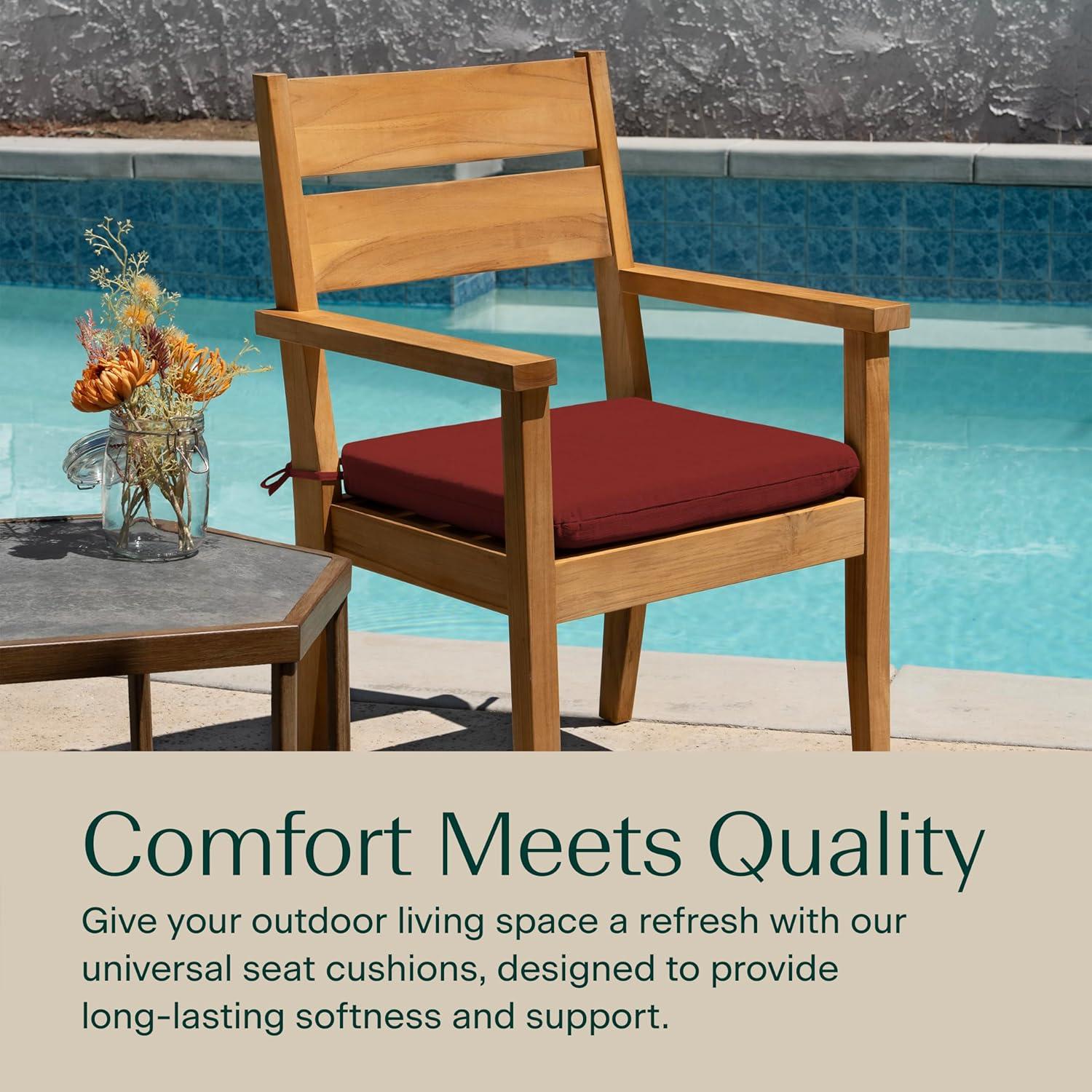 Honeycomb Outdoor Universal Seat Cushion (2-Pack) - Textured Solid Henna