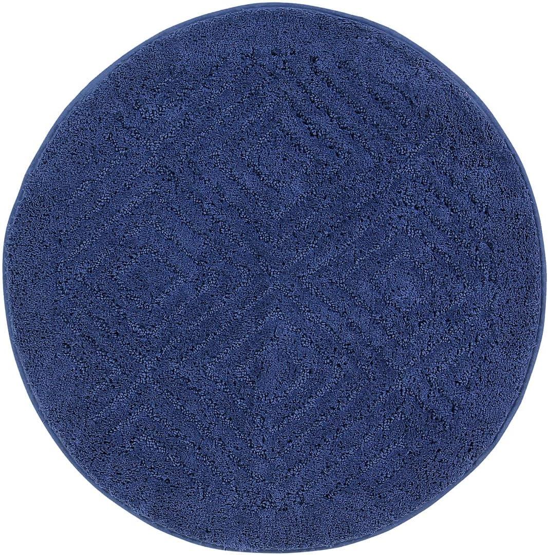 Better Trends Trier 100% Cotton Tufted Non-Skid Backing Bath Rug 30" x 30" Round - Blue