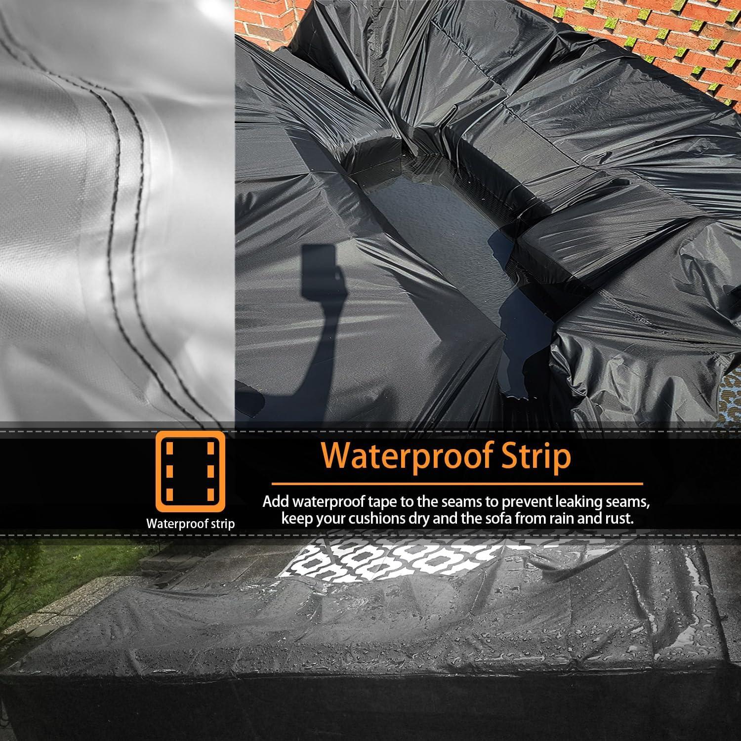 Patio Furniture Set Cover Outdoor Sectional Sofa Set Covers Outdoor Table and Chair Set Covers Water Resistant Extra Large 126 Inch L x 126 Inch W x 32 Inch H