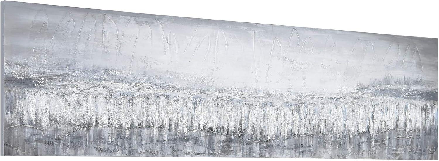 Empire Art Direct Silver Dust Textured Metallic Hand Painted Wall Art, 20" x 72" x 1.5", Ready to Hang