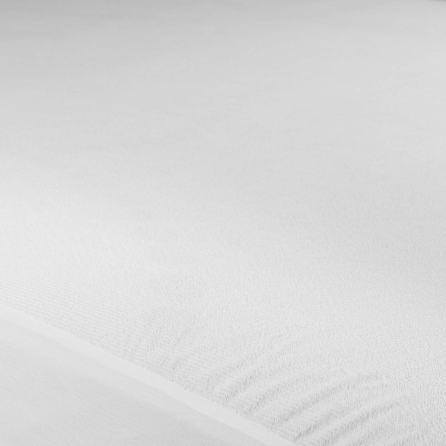 Flash Furniture Capri Comfortable Sleep Premium Fitted Waterproof, Vinyl Free Mattress Protector - Comfortable, Breathable, Quiet, Quilted Fabric Protection - King White