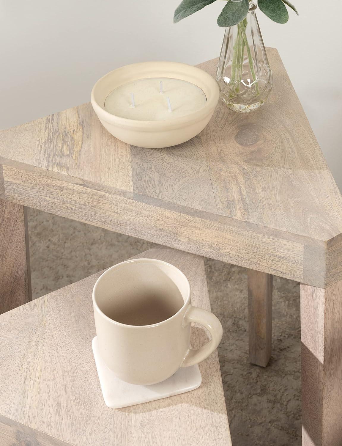 Kate and Laurel - Talcott Wood Nesting Table Set