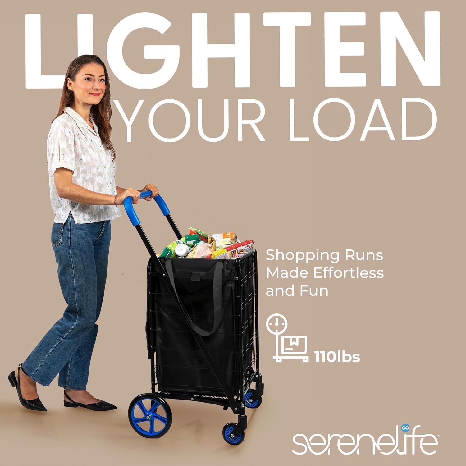 SereneLife Rolling Utility Cart